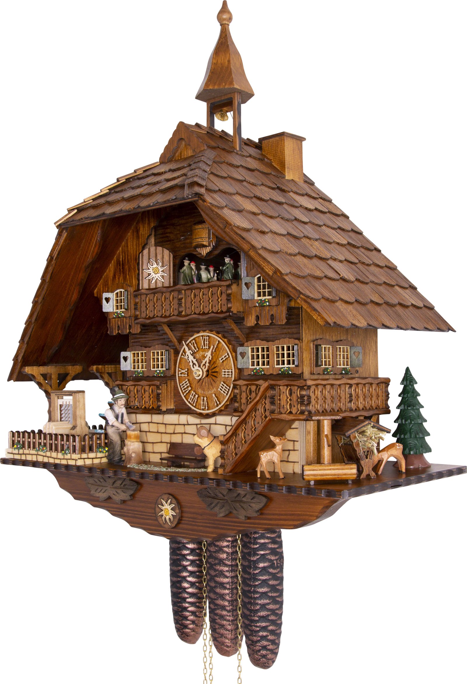 Trenkle Quarter call cuckoo clock with 1-day movement Swiss House TU 623 