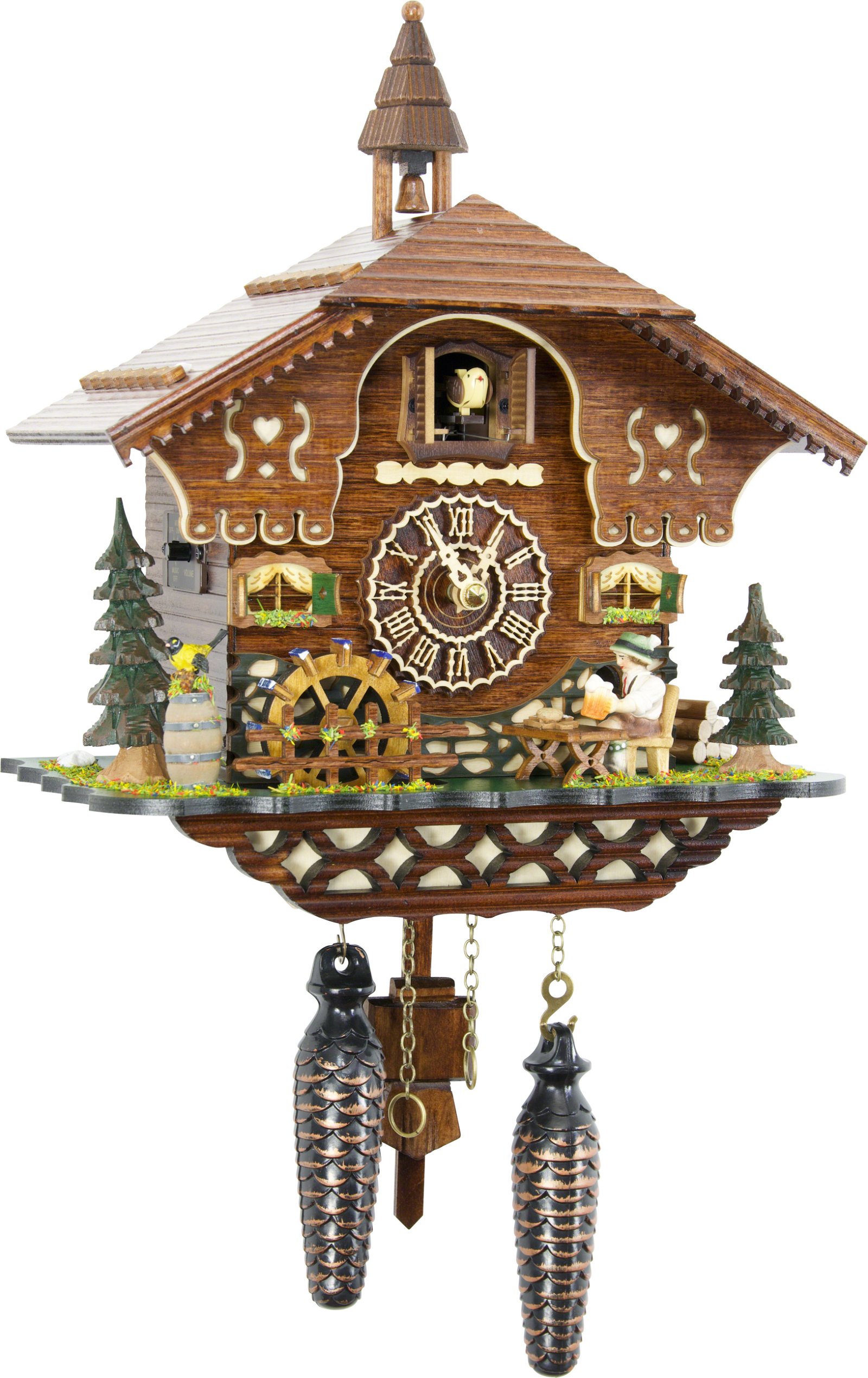German Cuckoo Clock Quartz-movement Chalet-Style 26cm by Cuckoo-Palace 