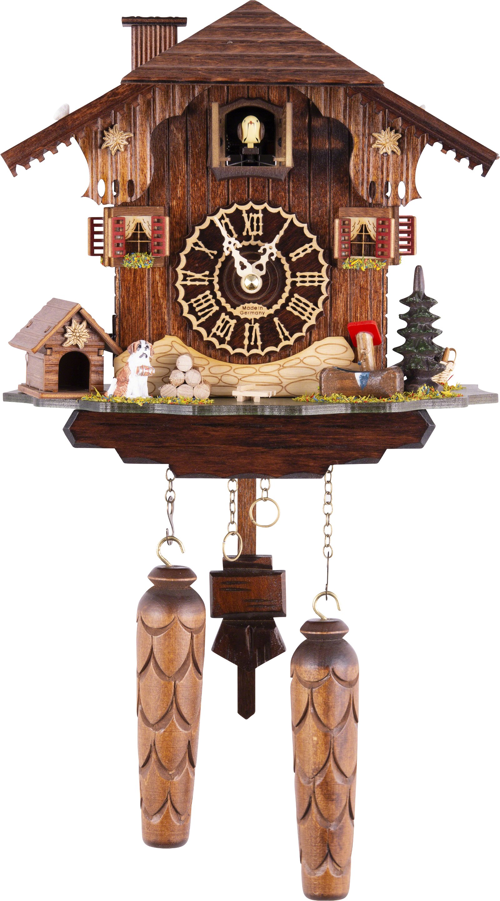 German Cuckoo Clock Quartz-movement Chalet-Style 22cm by Cuckoo-Palace 
