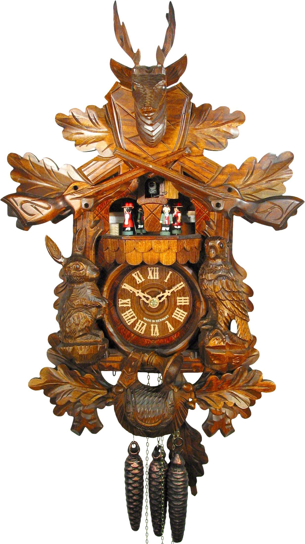 August Schwer Cuckoo Clock Pendulum Hand Carved