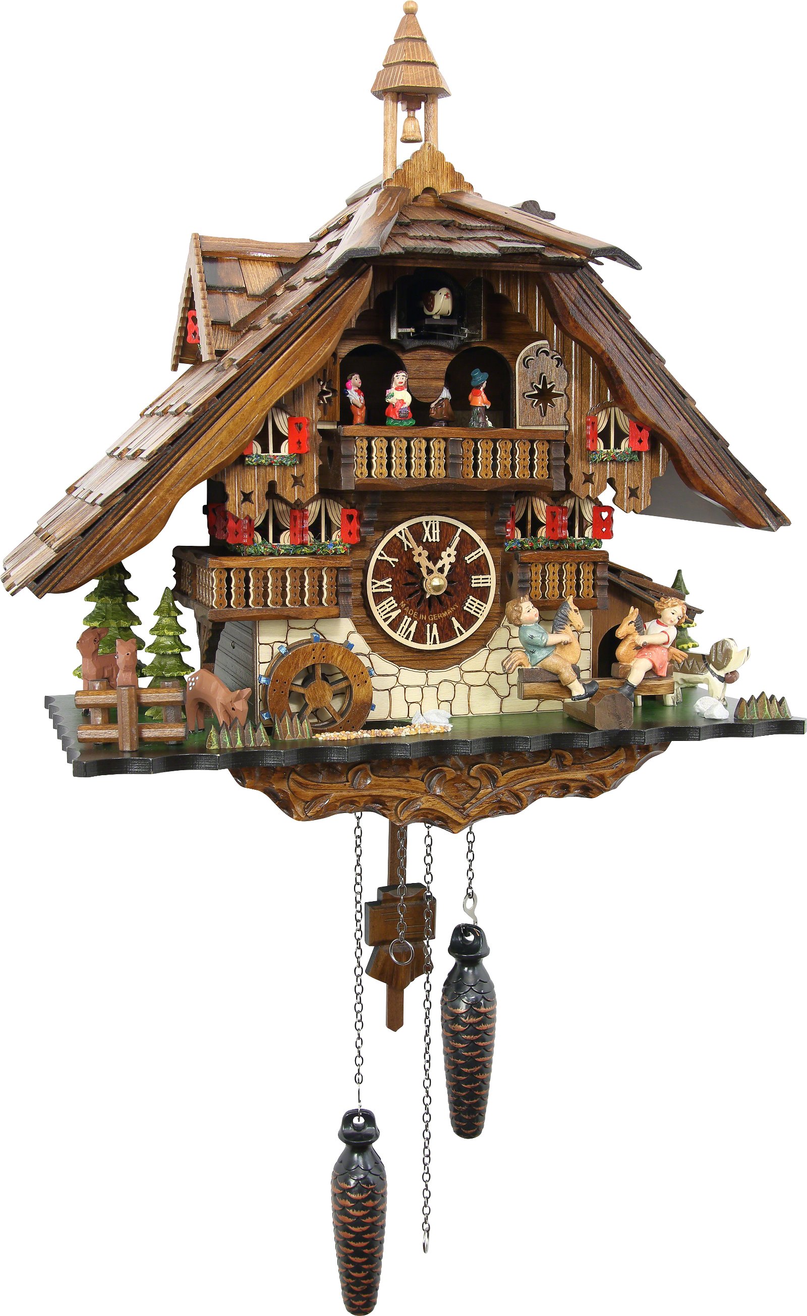 German Cuckoo Clock Quartz-movement Chalet-Style 42cm by Cuckoo-Palace 