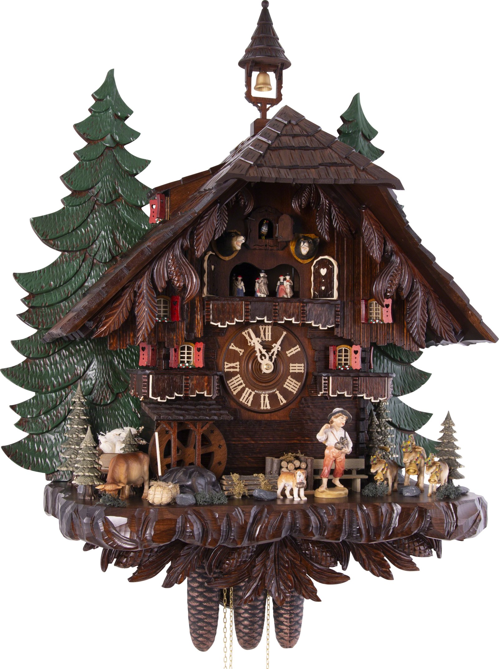 small chalet style, Black Forest made new genuine cuckoo clock pendulum 5 
