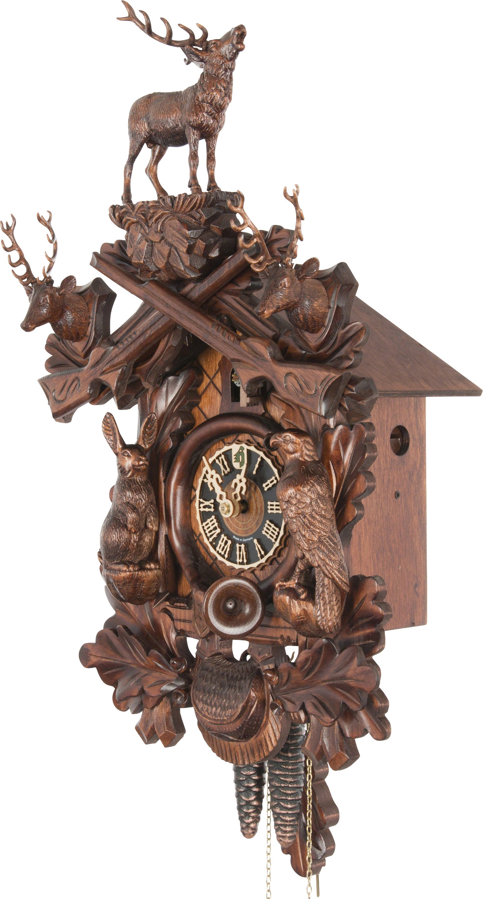 Cuckoo Clock 1-day-movement Carved-Style 40cm by Hönes