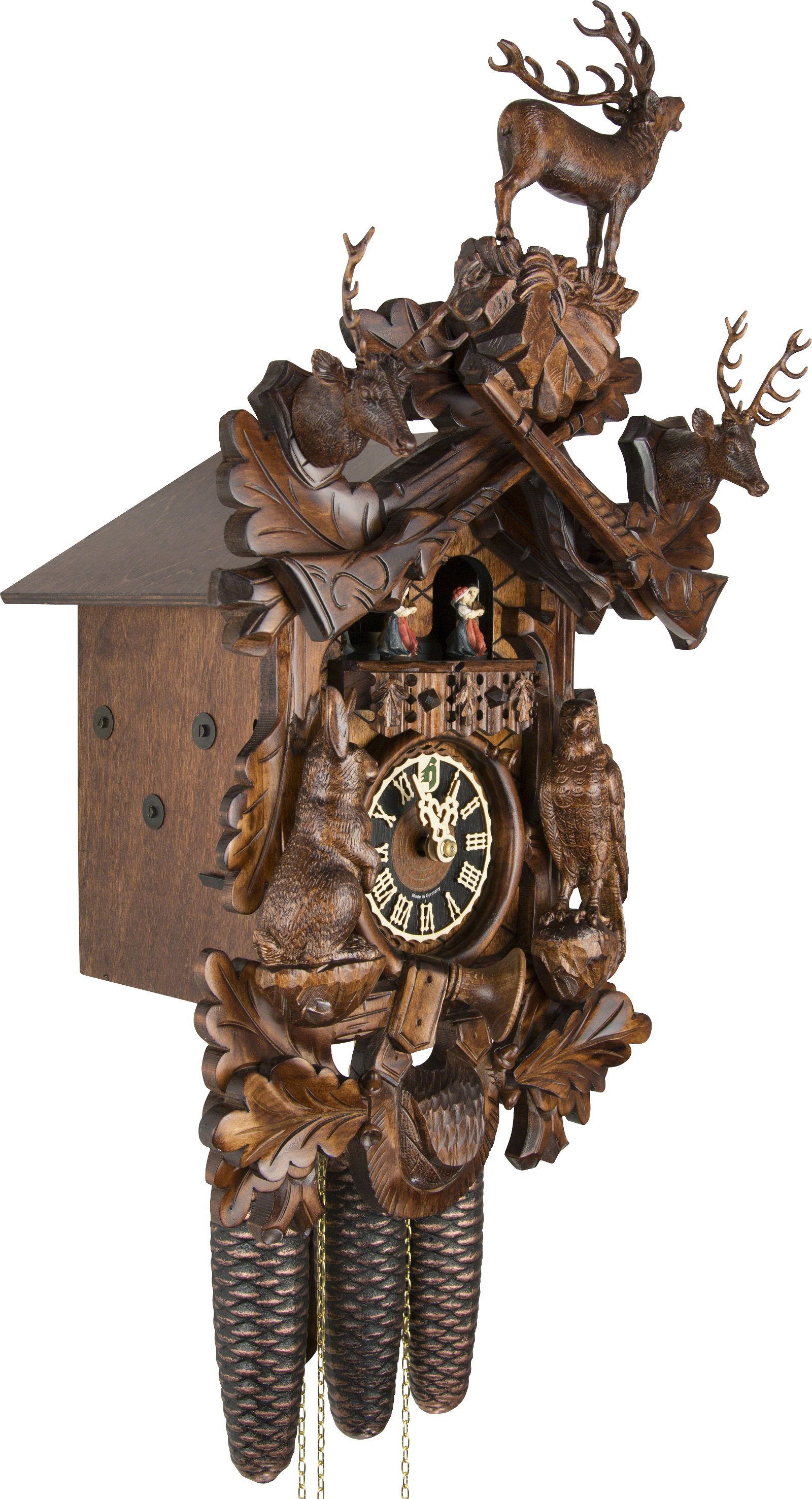 Cuckoo Clock 8-day-movement Carved-Style 62cm by Hönes