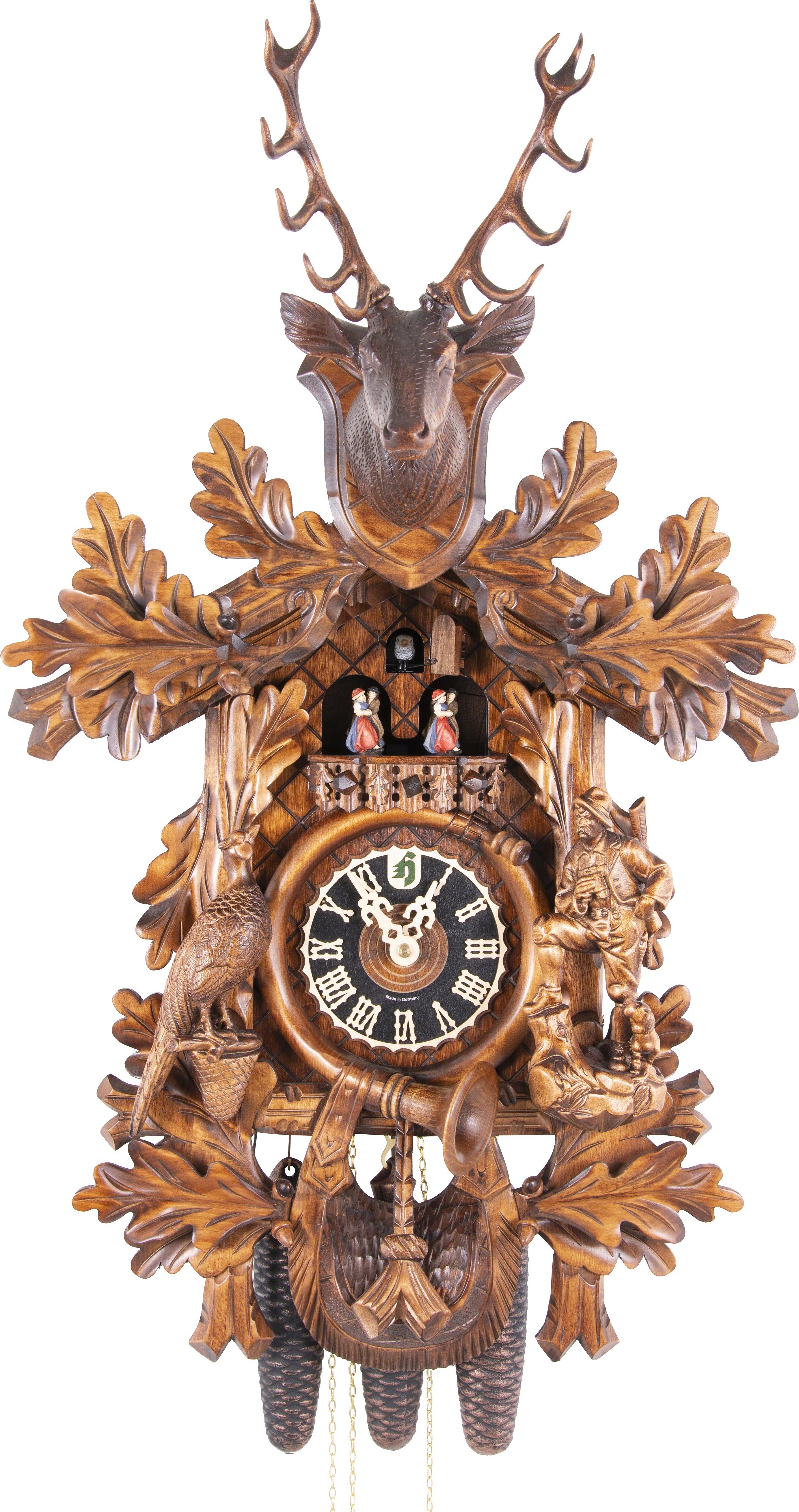 Cuckoo Clock 8-day-movement Carved-Style 72cm by Hönes