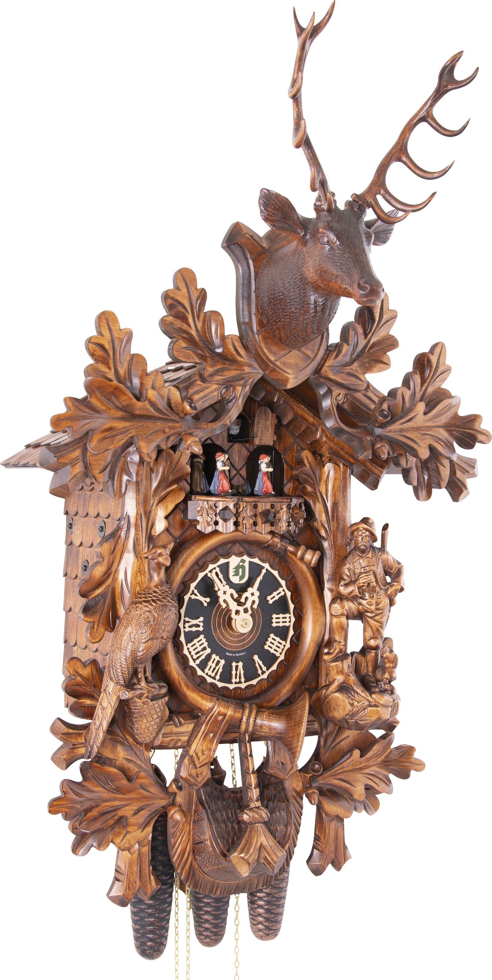 Cuckoo Clock 8-day-movement Carved-Style 72cm by Hönes