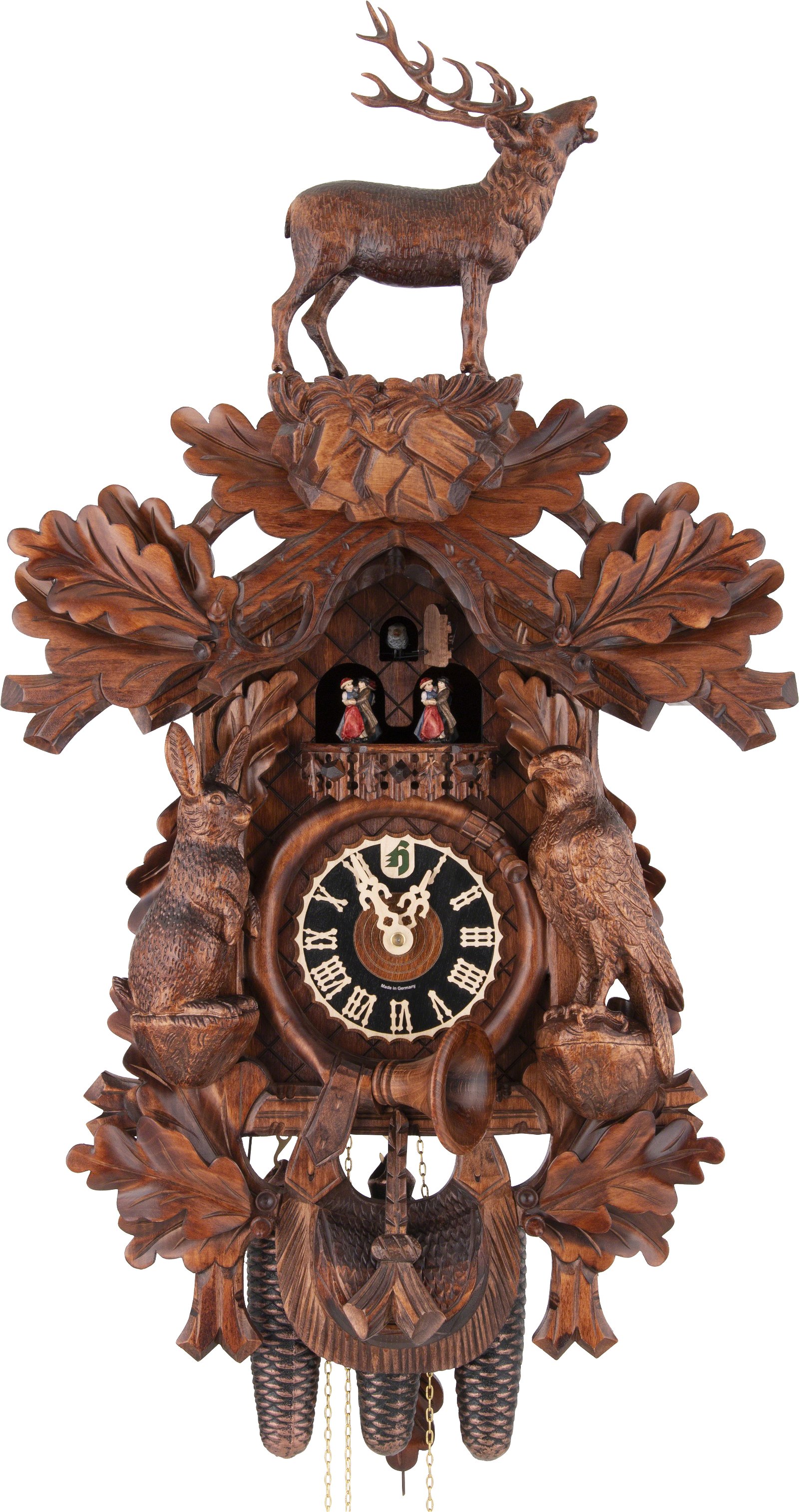 Cuckoo Clock 8-day-movement Carved-Style 80cm by Hönes