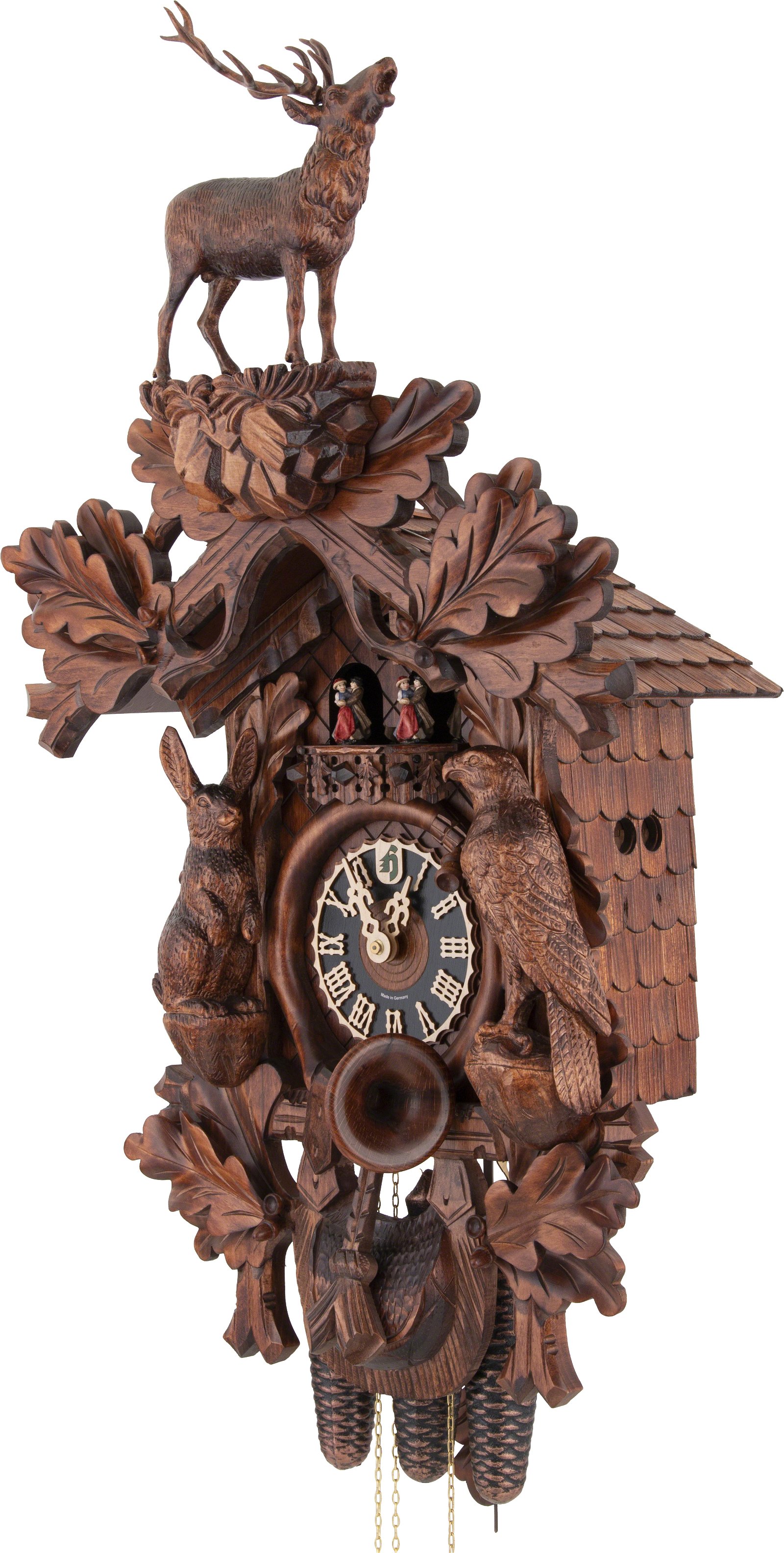 Cuckoo Clock 8-day-movement Carved-Style 80cm by Hönes