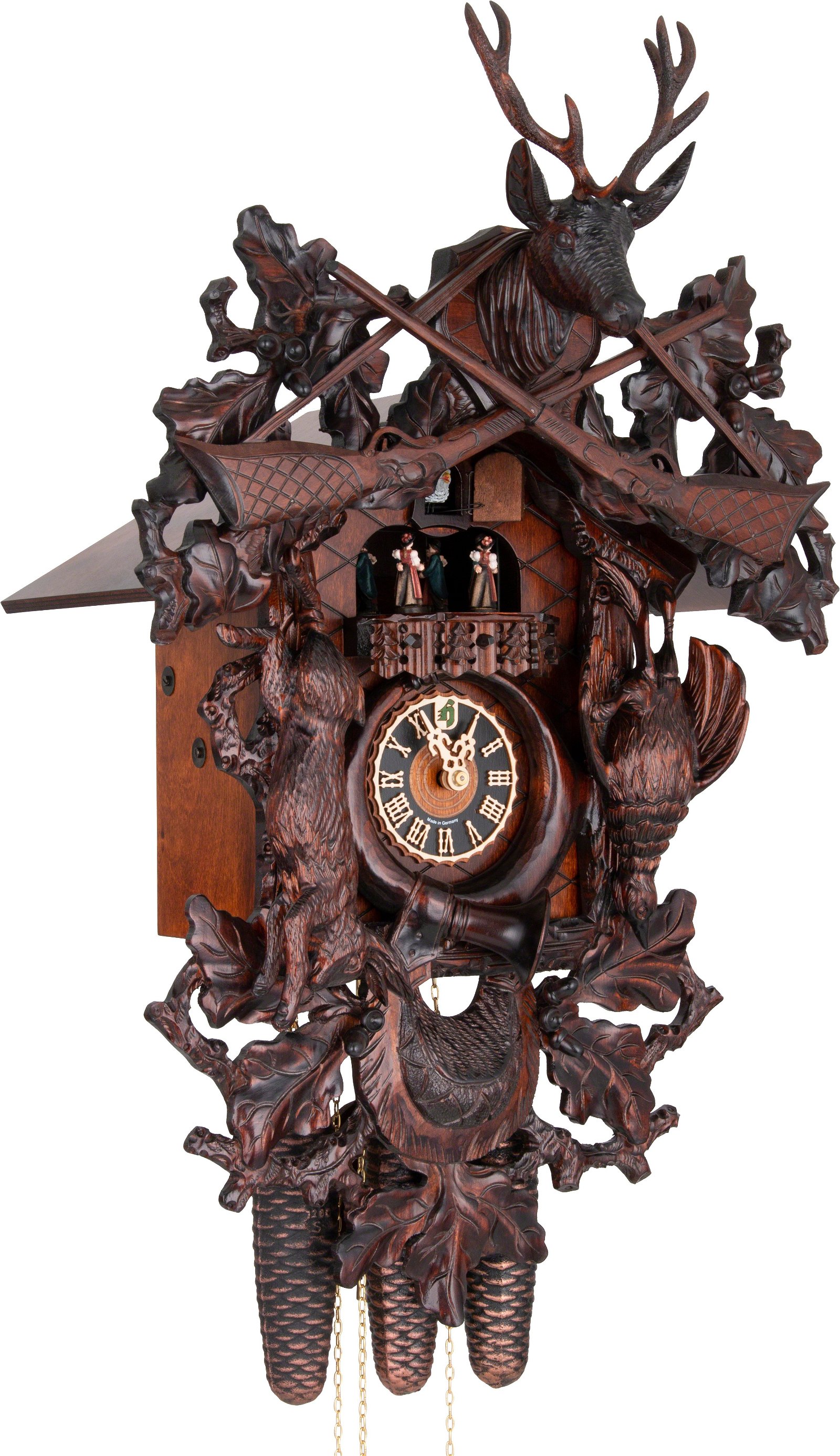 Cuckoo Clock 8-day-movement Carved-Style 64cm by Hönes