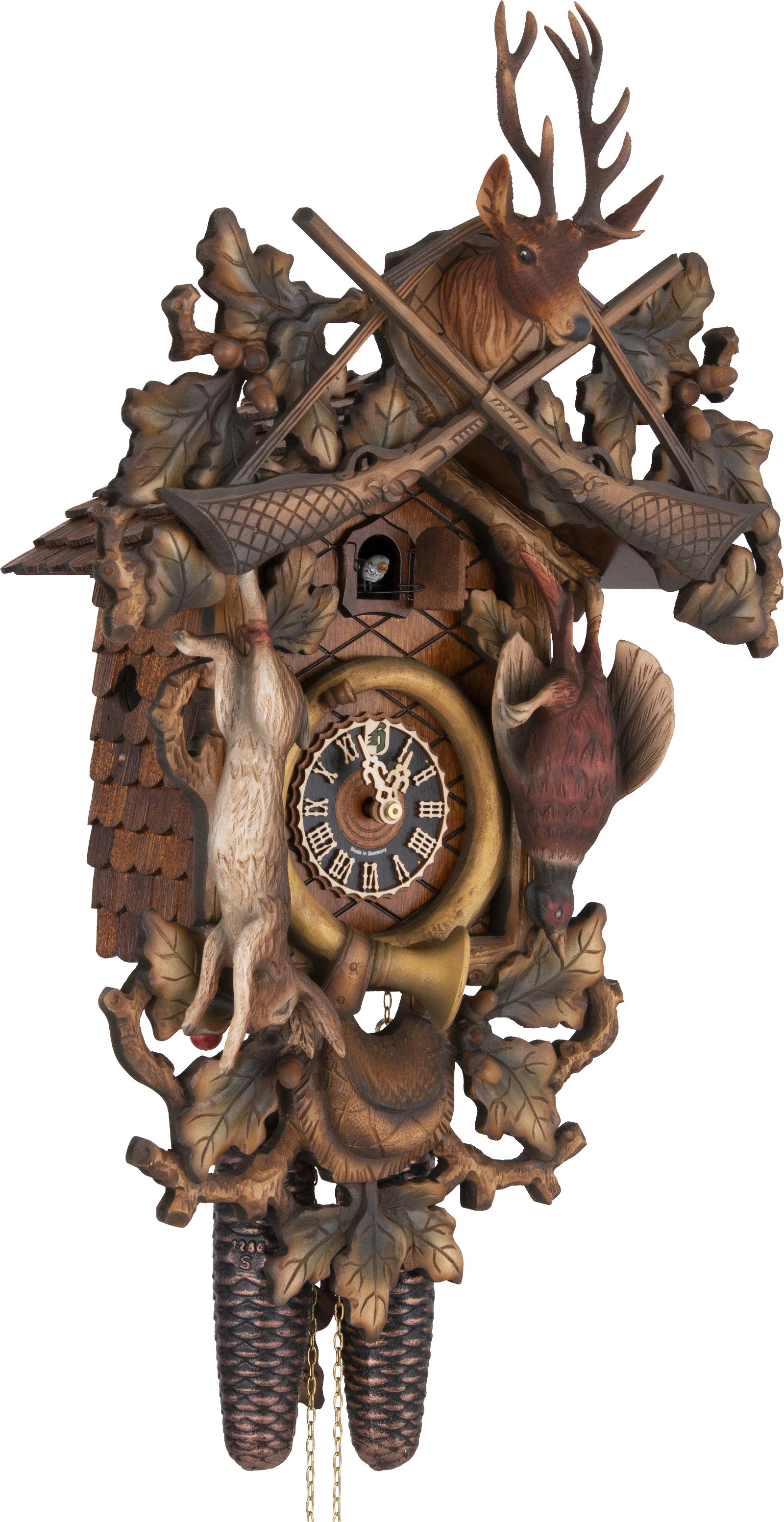 Cuckoo Clock 8-day-movement Carved-Style 62cm by Hönes