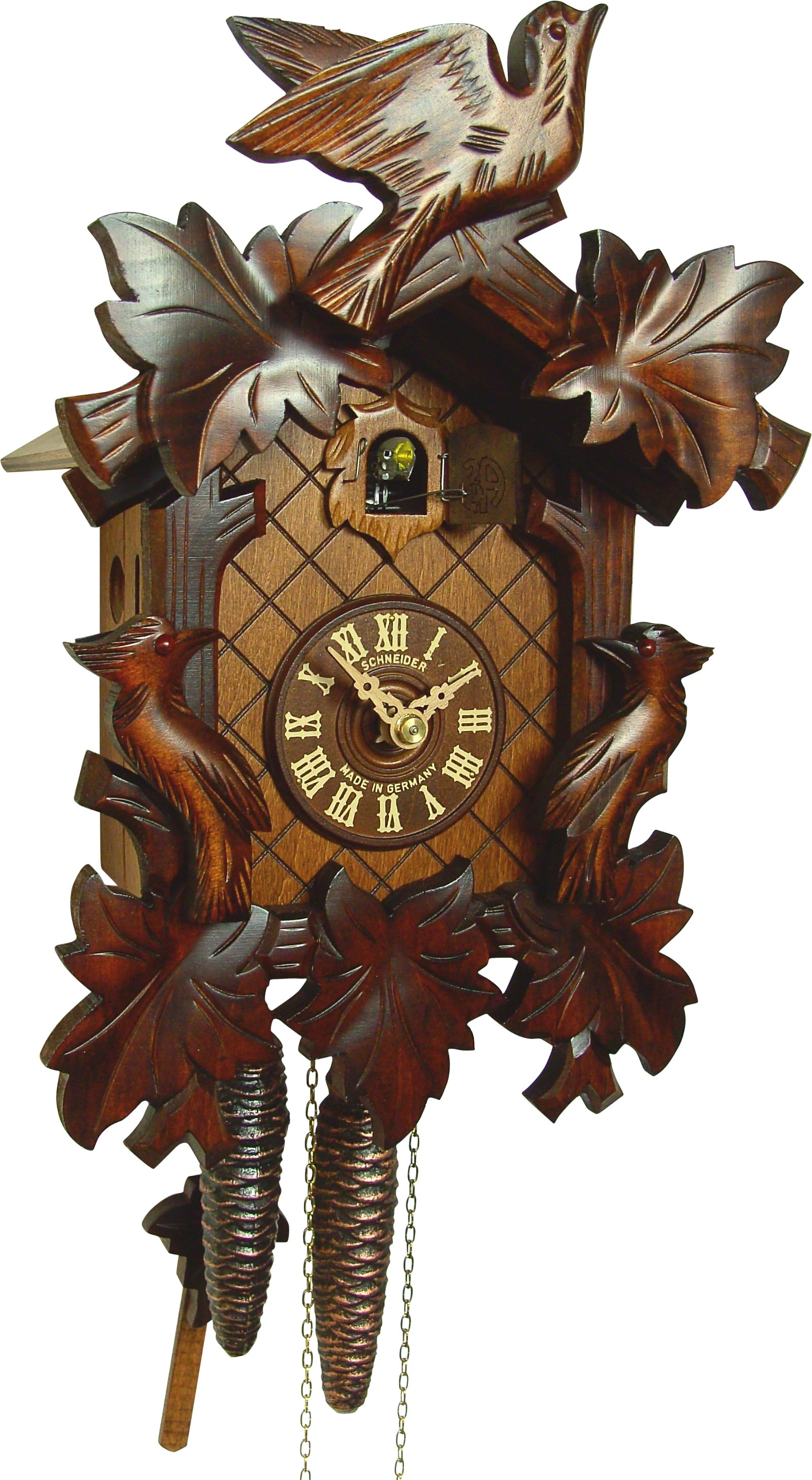 Cuckoo Clock 1-day-movement Carved-Style 30cm by Anton Schneider