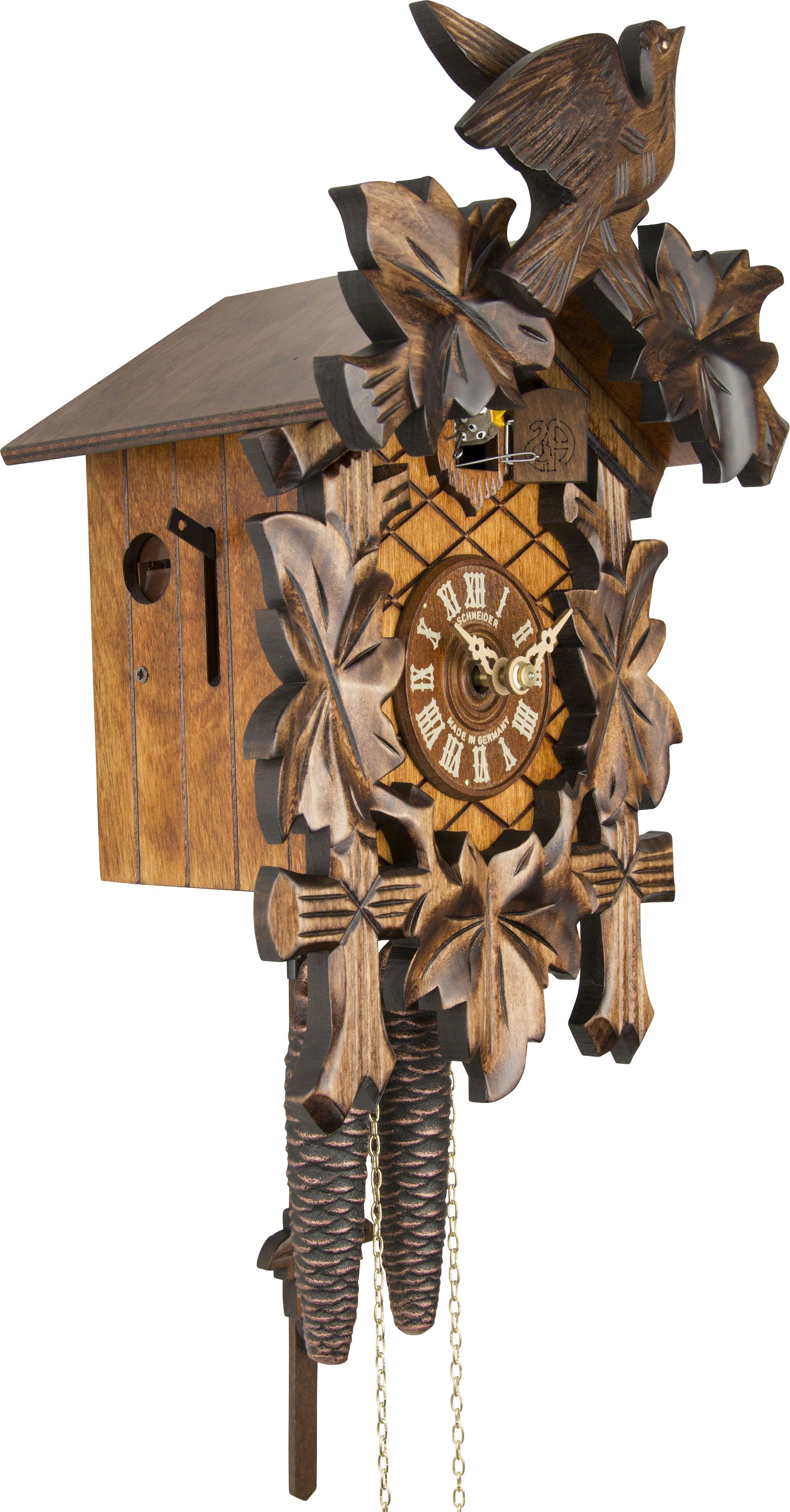 Cuckoo Clock 1-day-movement Carved-Style 30cm by Anton Schneider