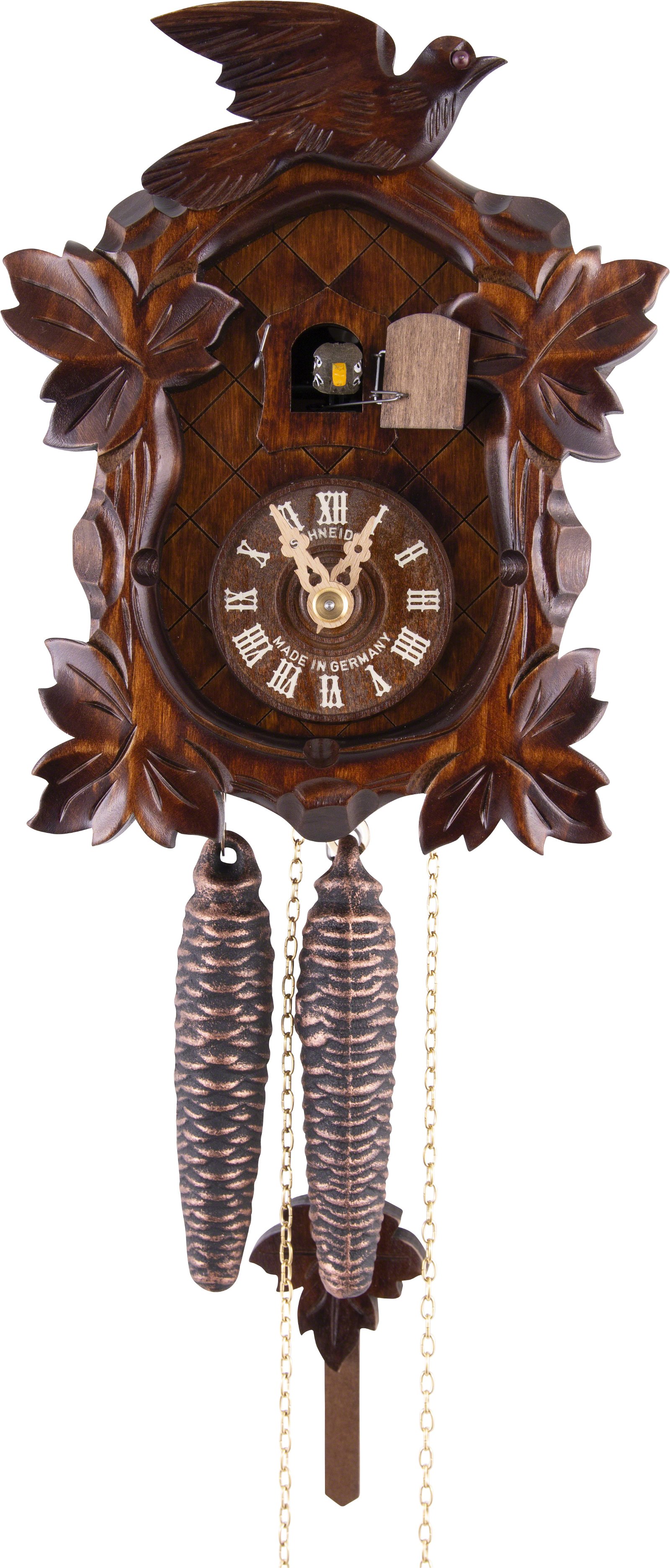 Cuckoo Clock 1-day-movement Carved-Style 20cm by Anton Schneider