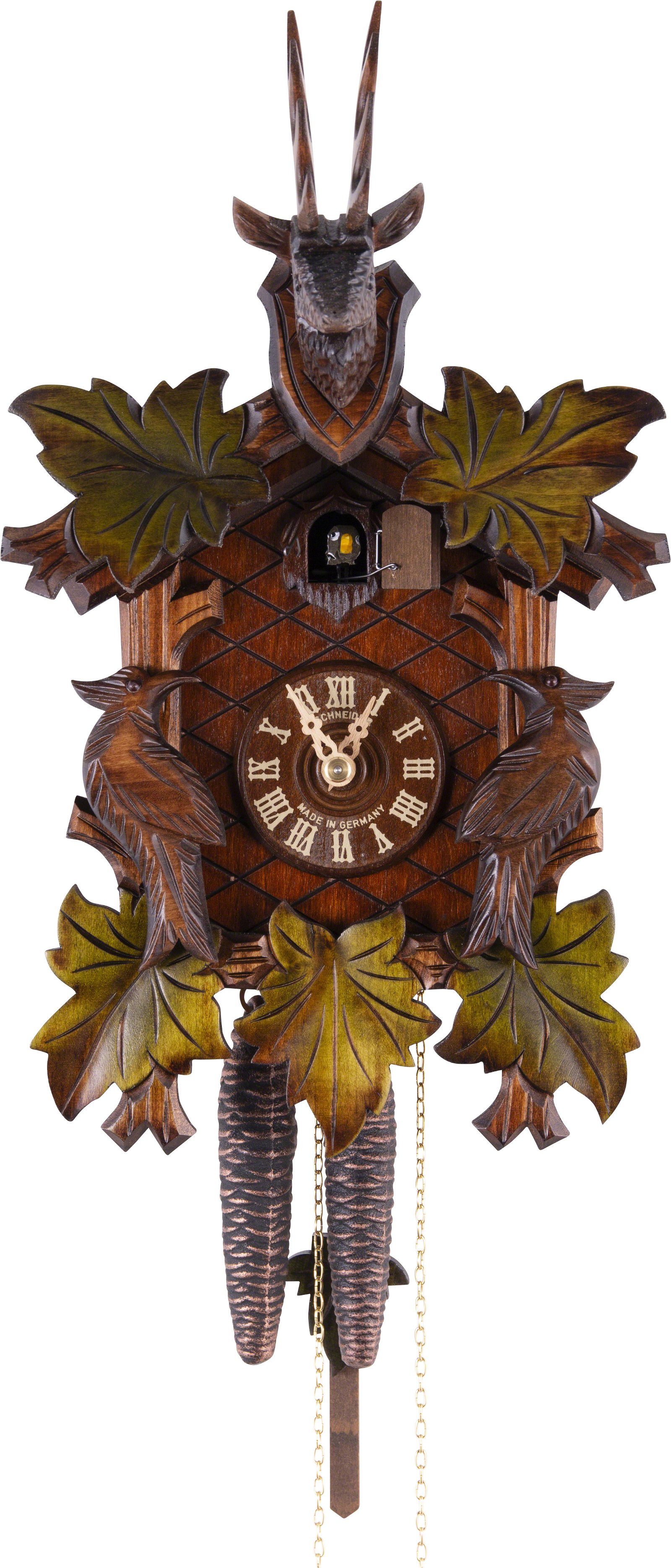 Cuckoo Clock 1-day-movement Carved-Style 38cm by Anton Schneider