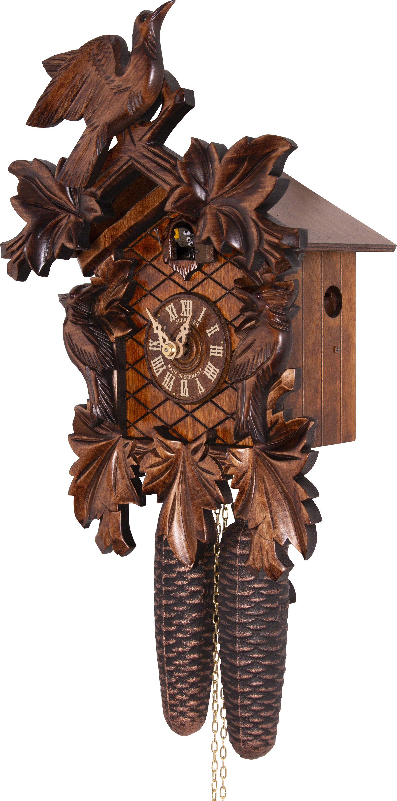 Cuckoo Clock 8-day-movement Carved-Style 34cm by Anton Schneider