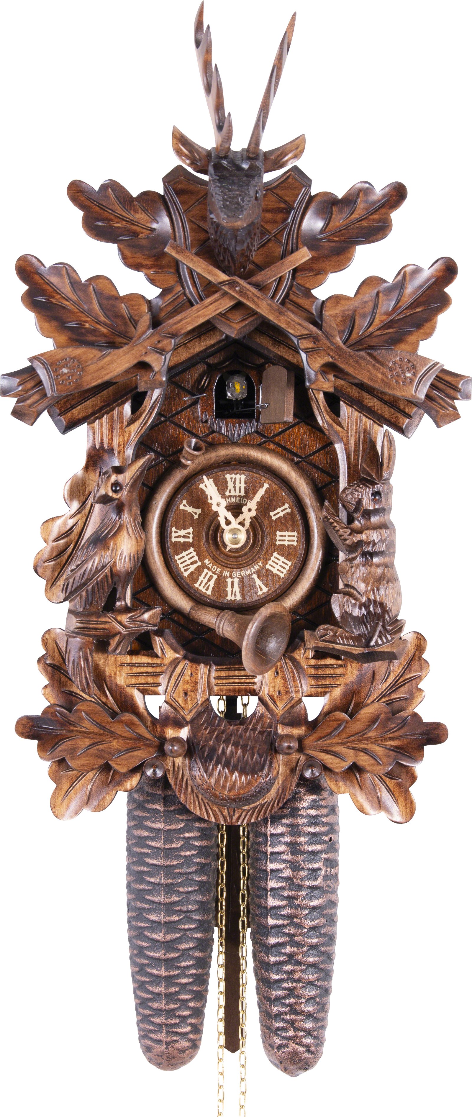 Cuckoo Clock 8-day-movement Carved-Style 40cm by Anton Schneider