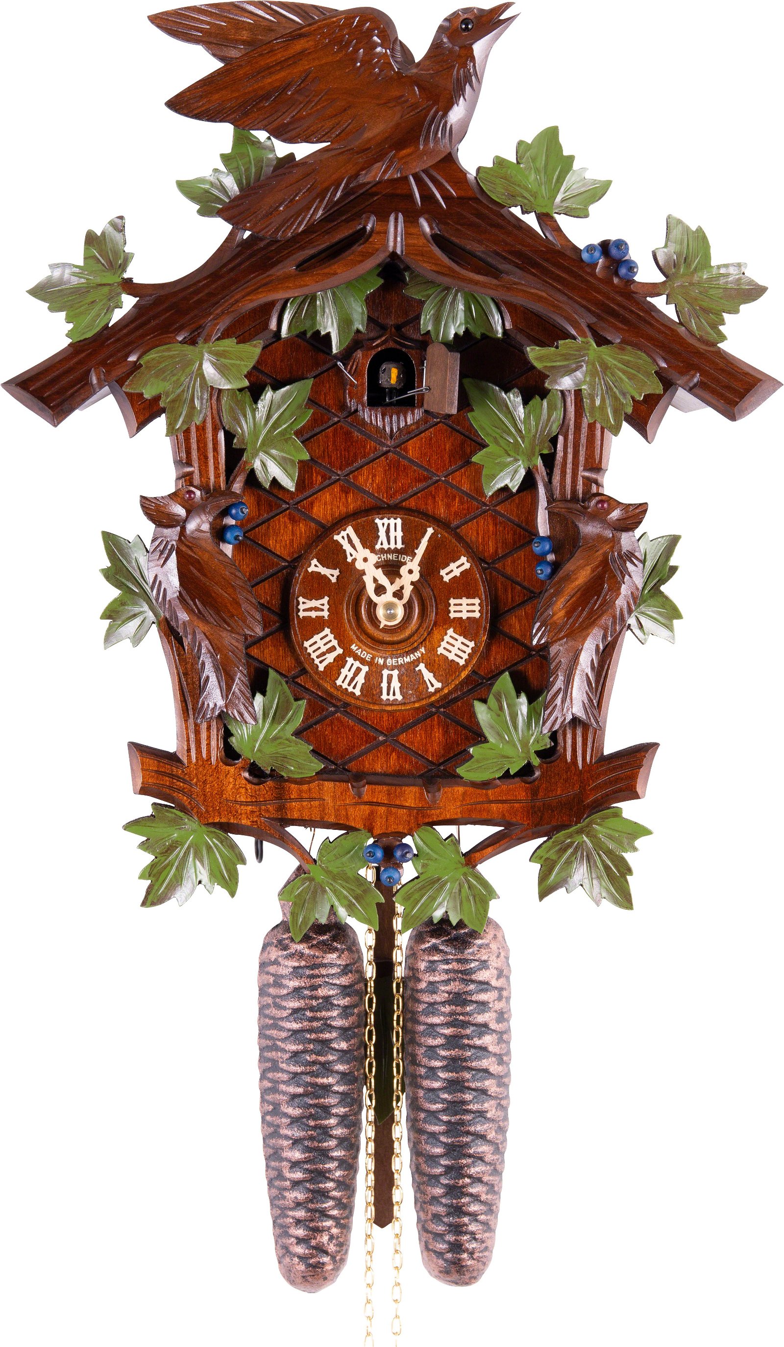 Cuckoo Clock 8-day-movement Carved-Style 32cm by Anton Schneider