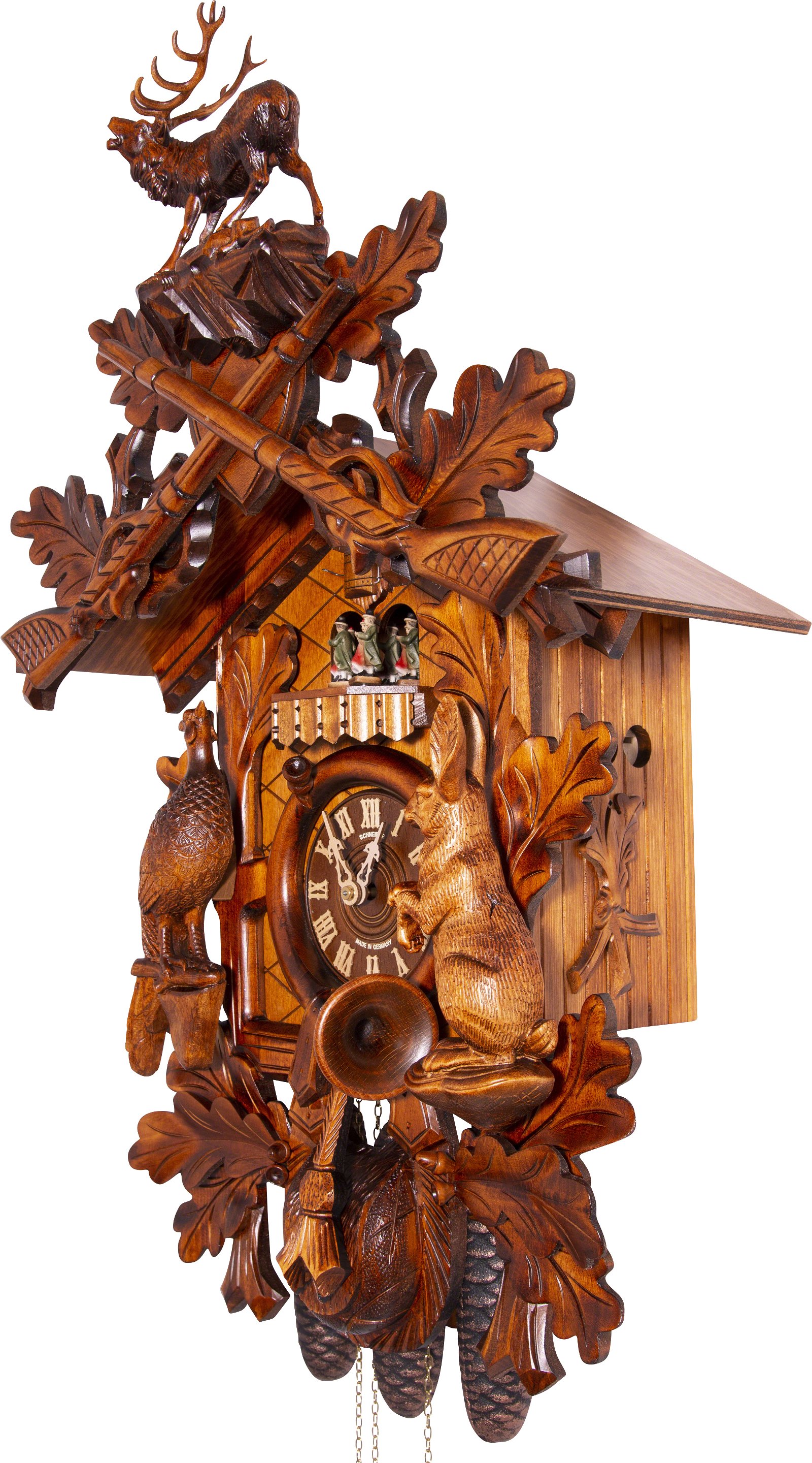 Cuckoo Clock 8-day-movement Carved-Style 75cm by Anton Schneider