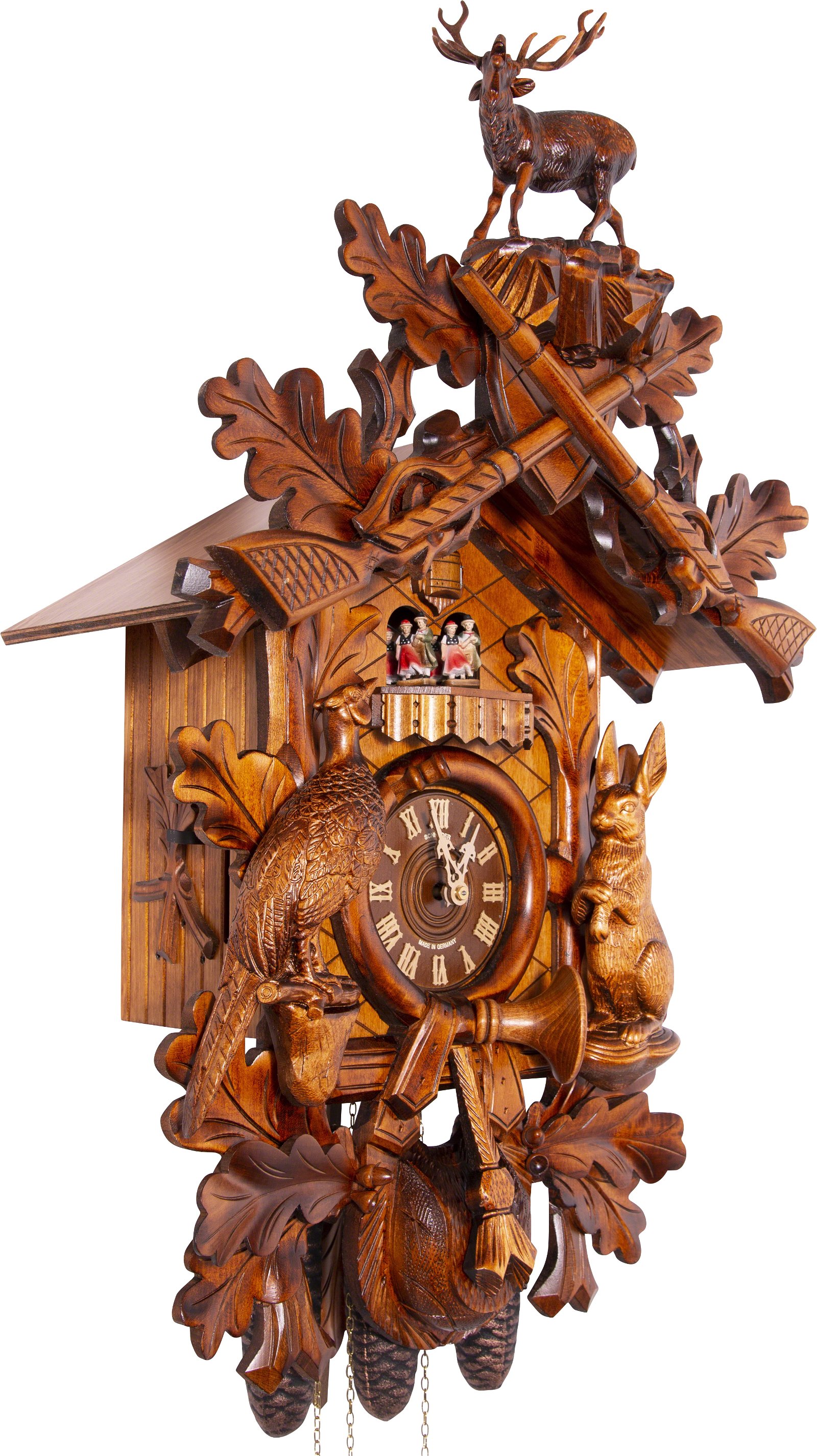 Cuckoo Clock 8-day-movement Carved-Style 75cm by Anton Schneider