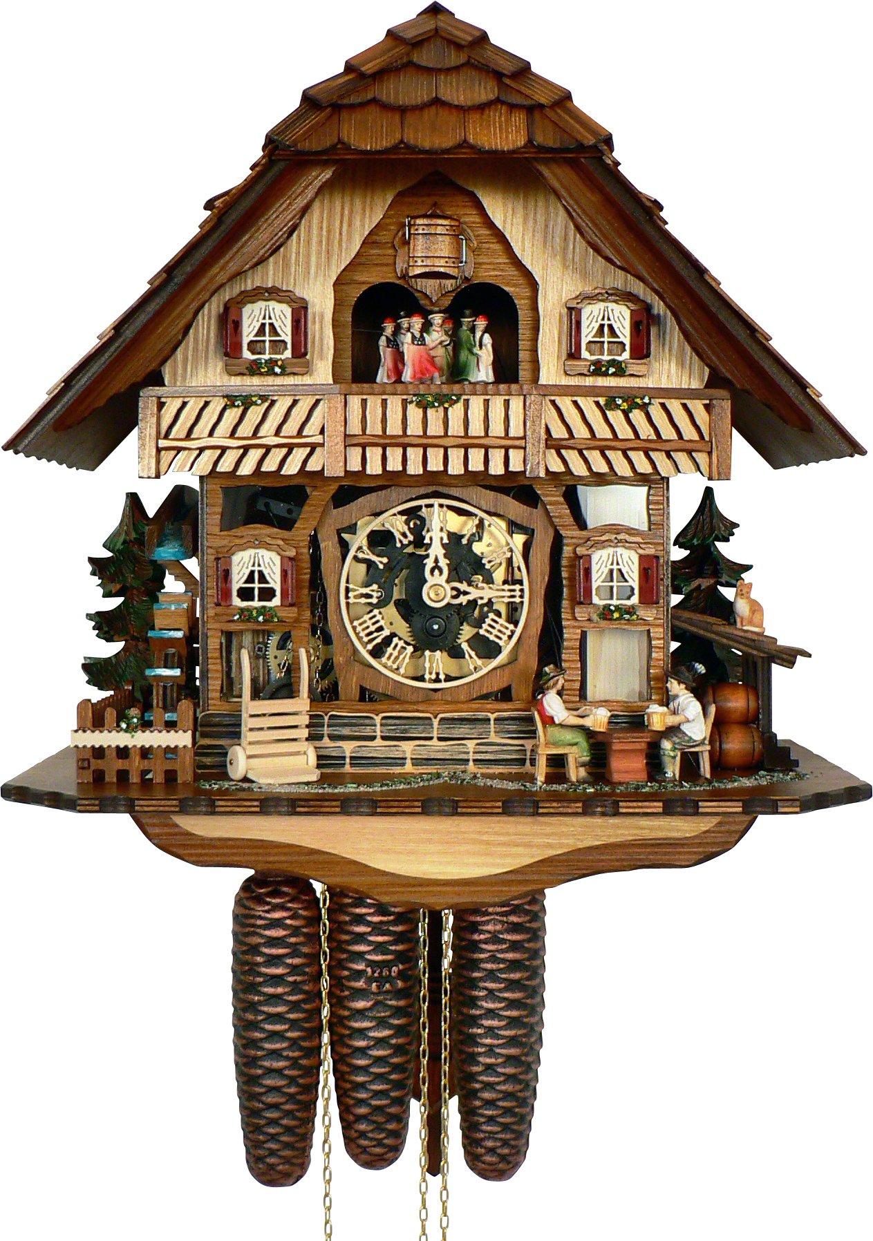 Cuckoo Clock 8-day-movement Chalet-Style 42cm by Anton Schneider