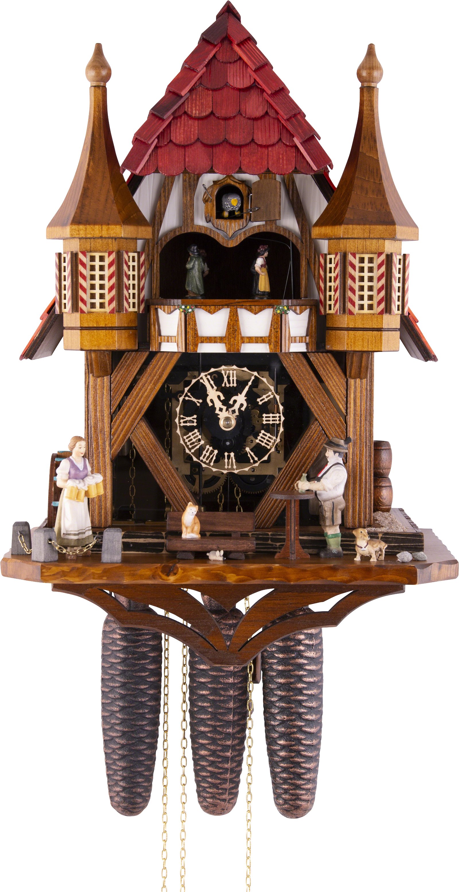 Cuckoo Clock 8-day-movement Chalet-Style 45cm by Anton Schneider