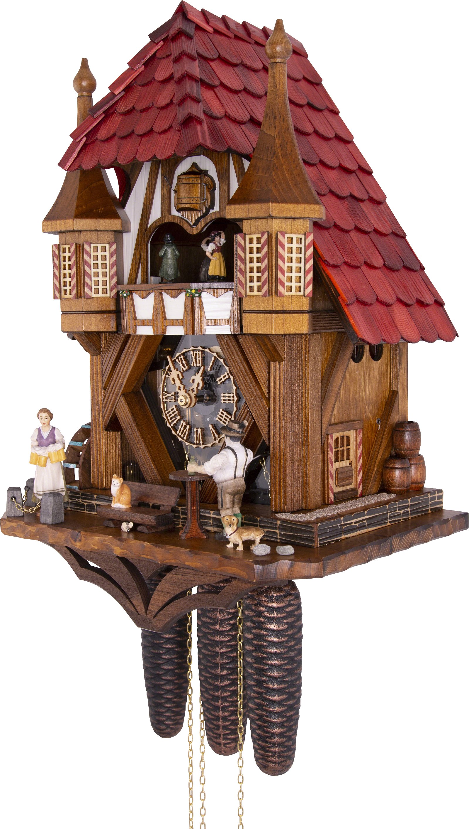 Cuckoo Clock 8-day-movement Chalet-Style 45cm by Anton Schneider
