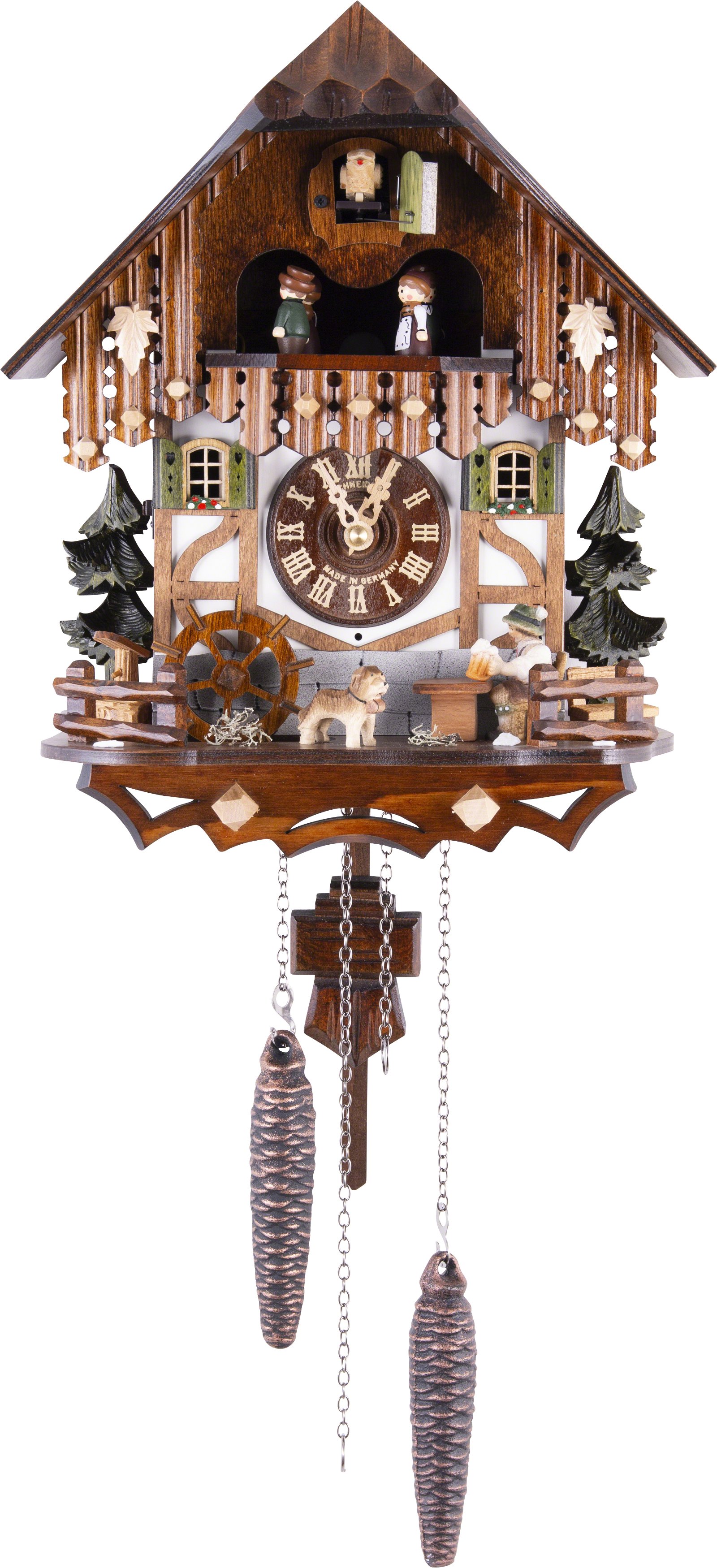 Cuckoo Clock Quartz-movement Chalet-Style 33cm by Anton Schneider