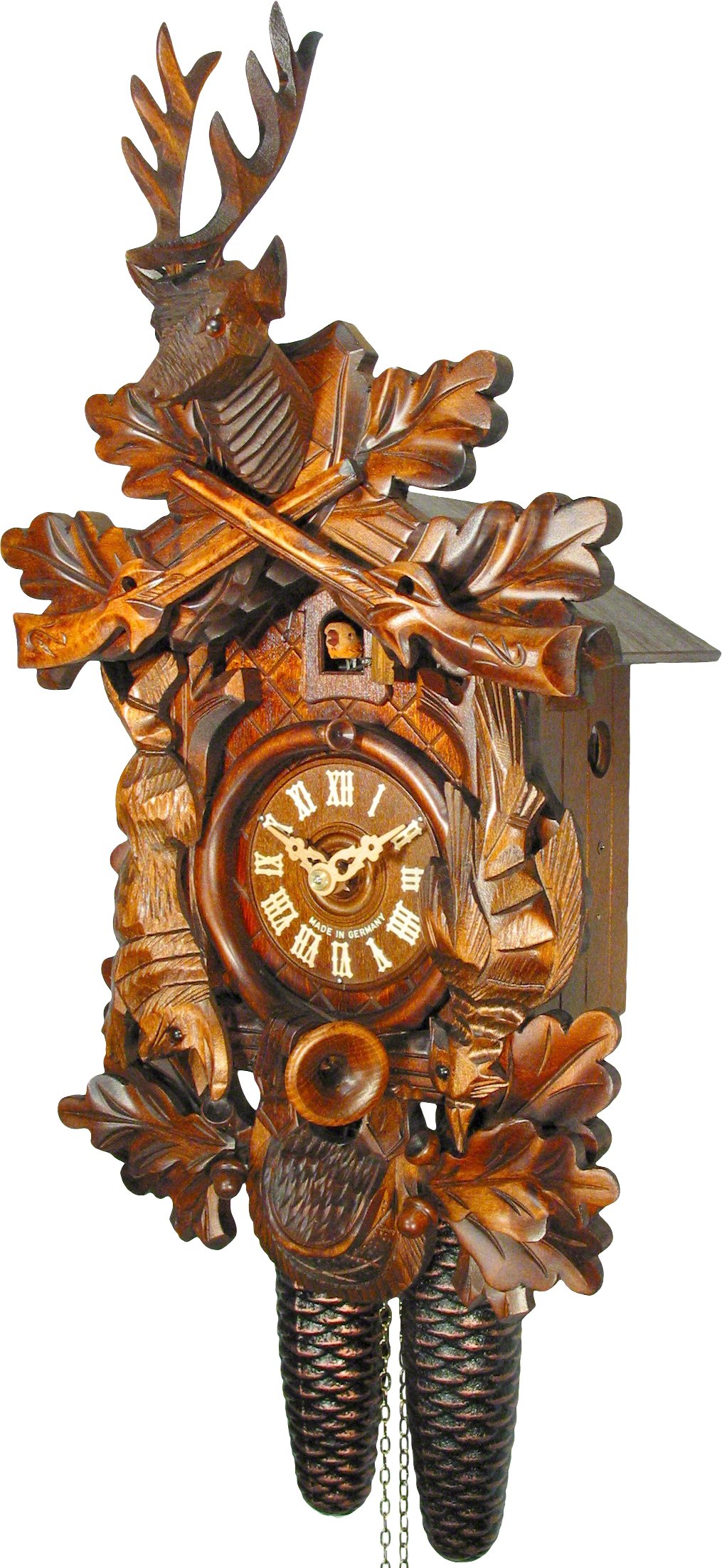 Cuckoo Clock 8-day-movement Carved-Style 40cm by August Schwer