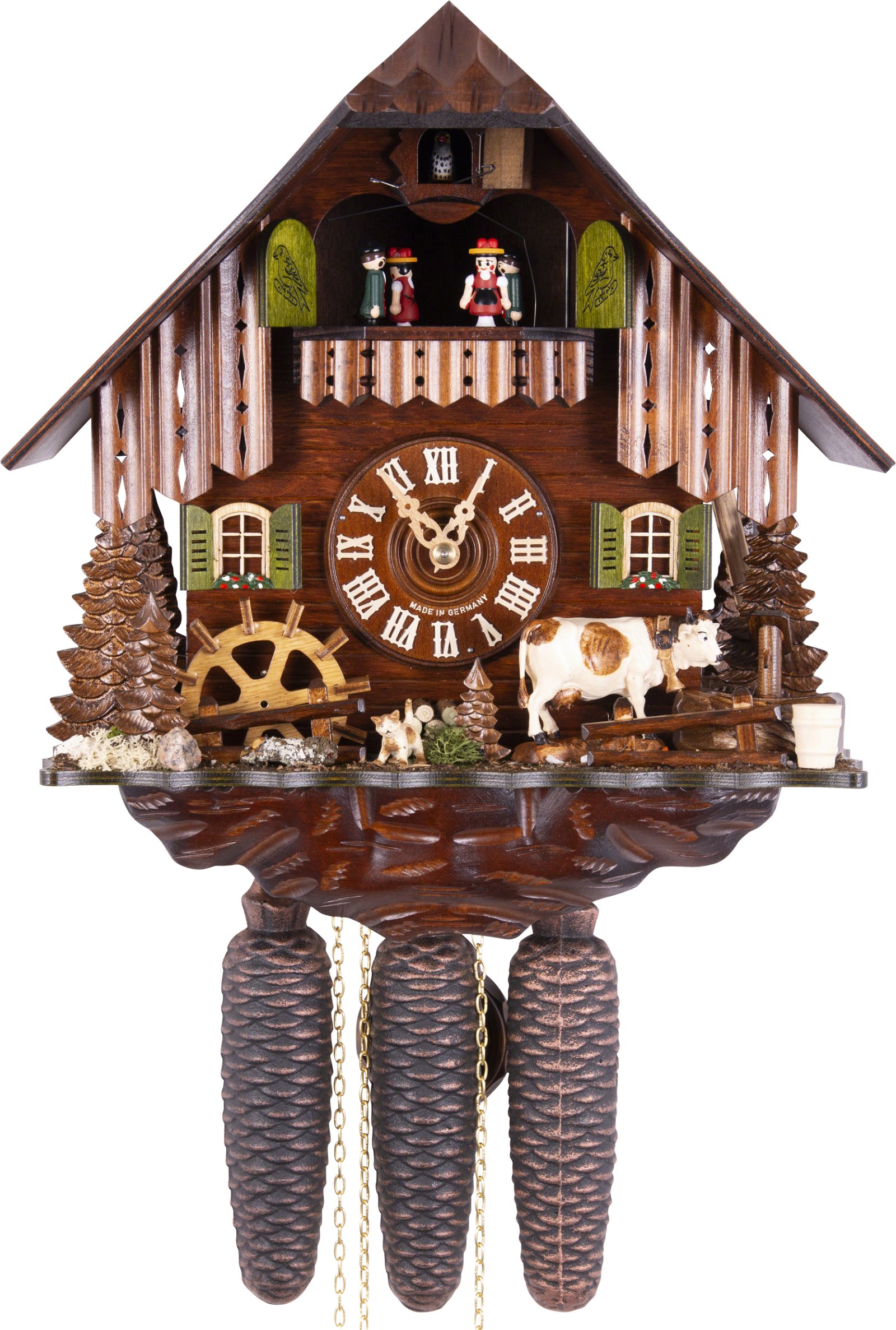 Cuckoo Clock 8-day-movement Chalet-Style 35cm by August Schwer