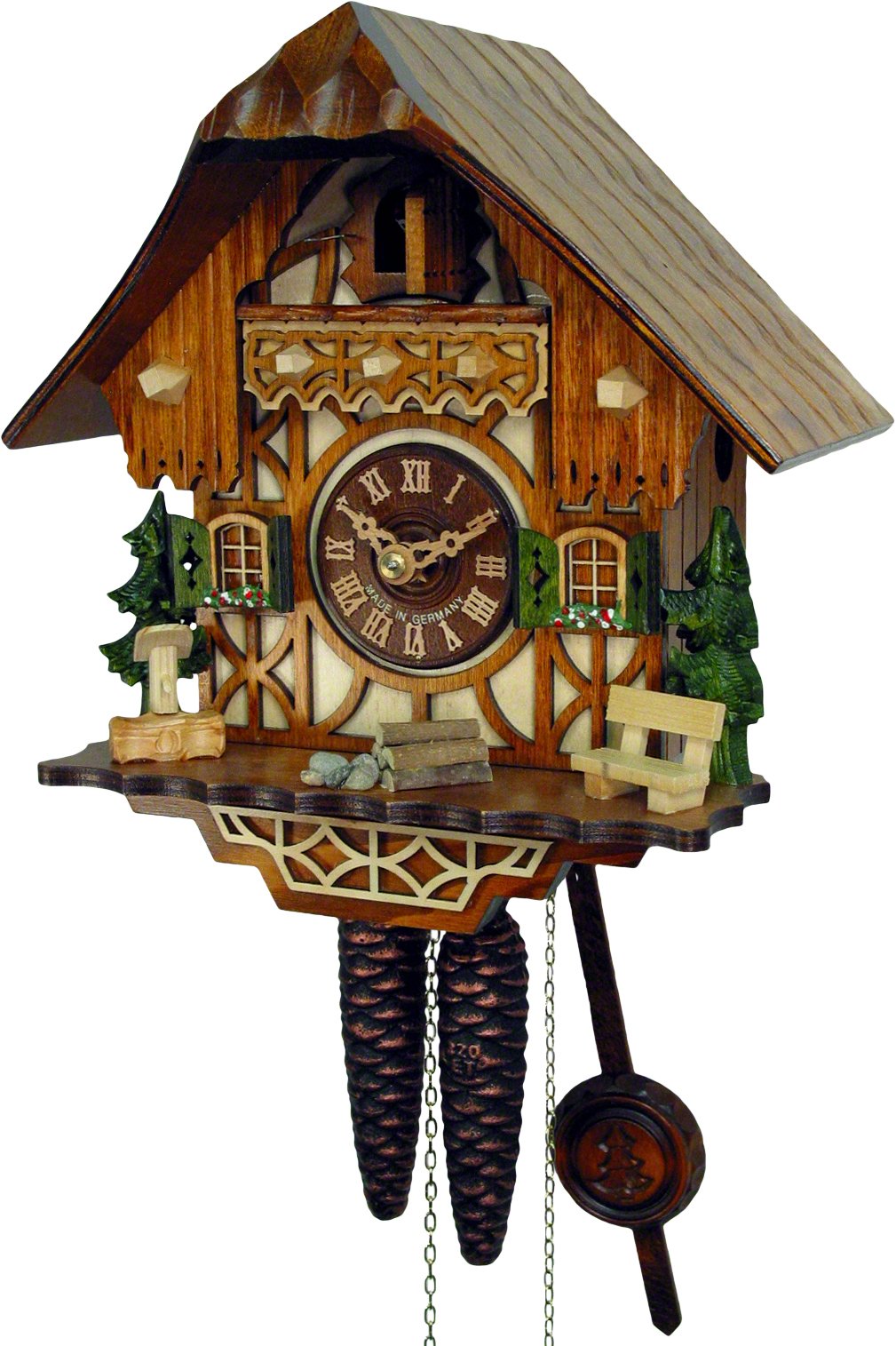 Cuckoo Clock 1-day-movement Chalet-Style 23cm by August Schwer