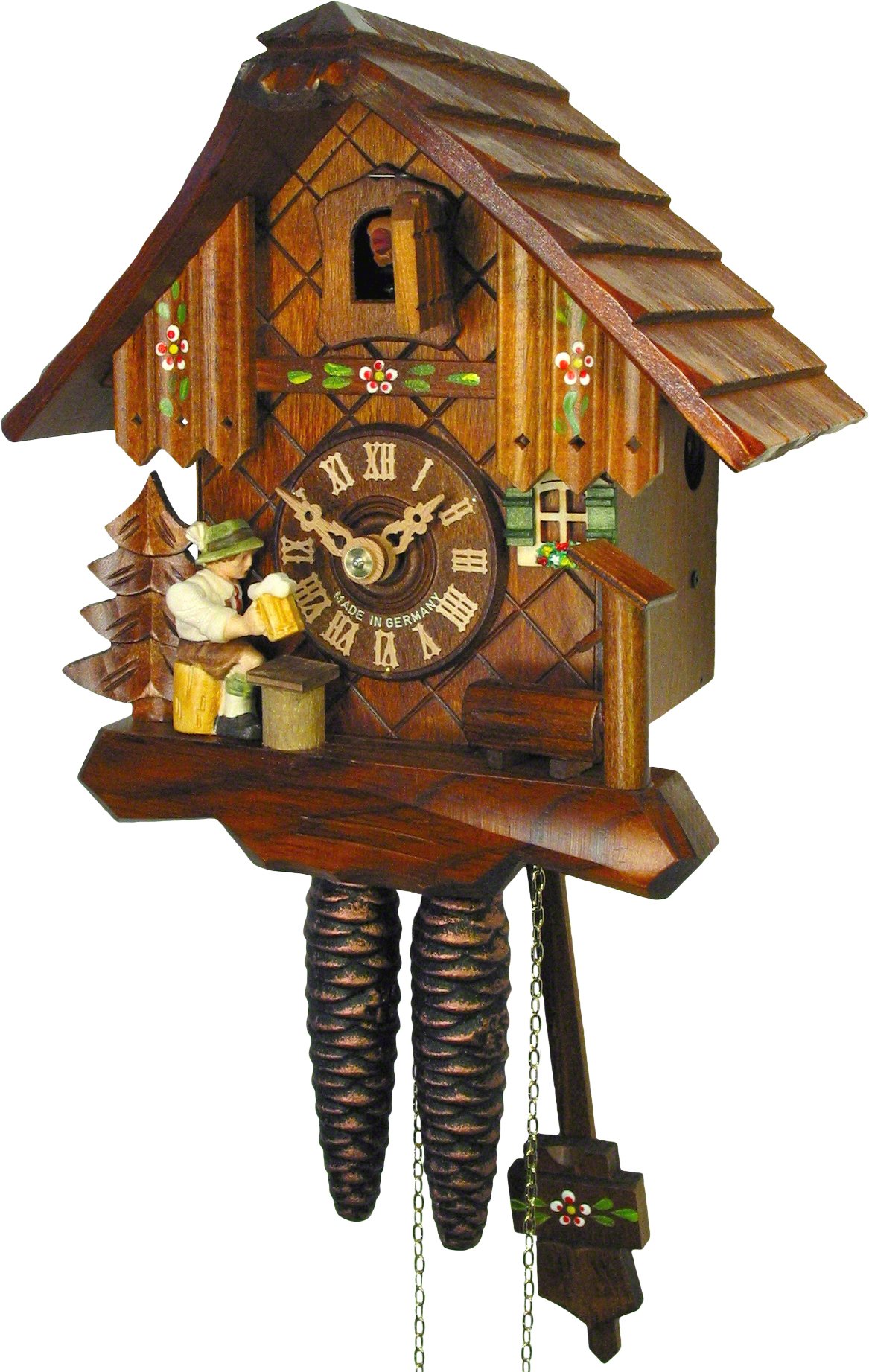 Cuckoo Clock 1-day-movement Chalet-Style 20cm by August Schwer