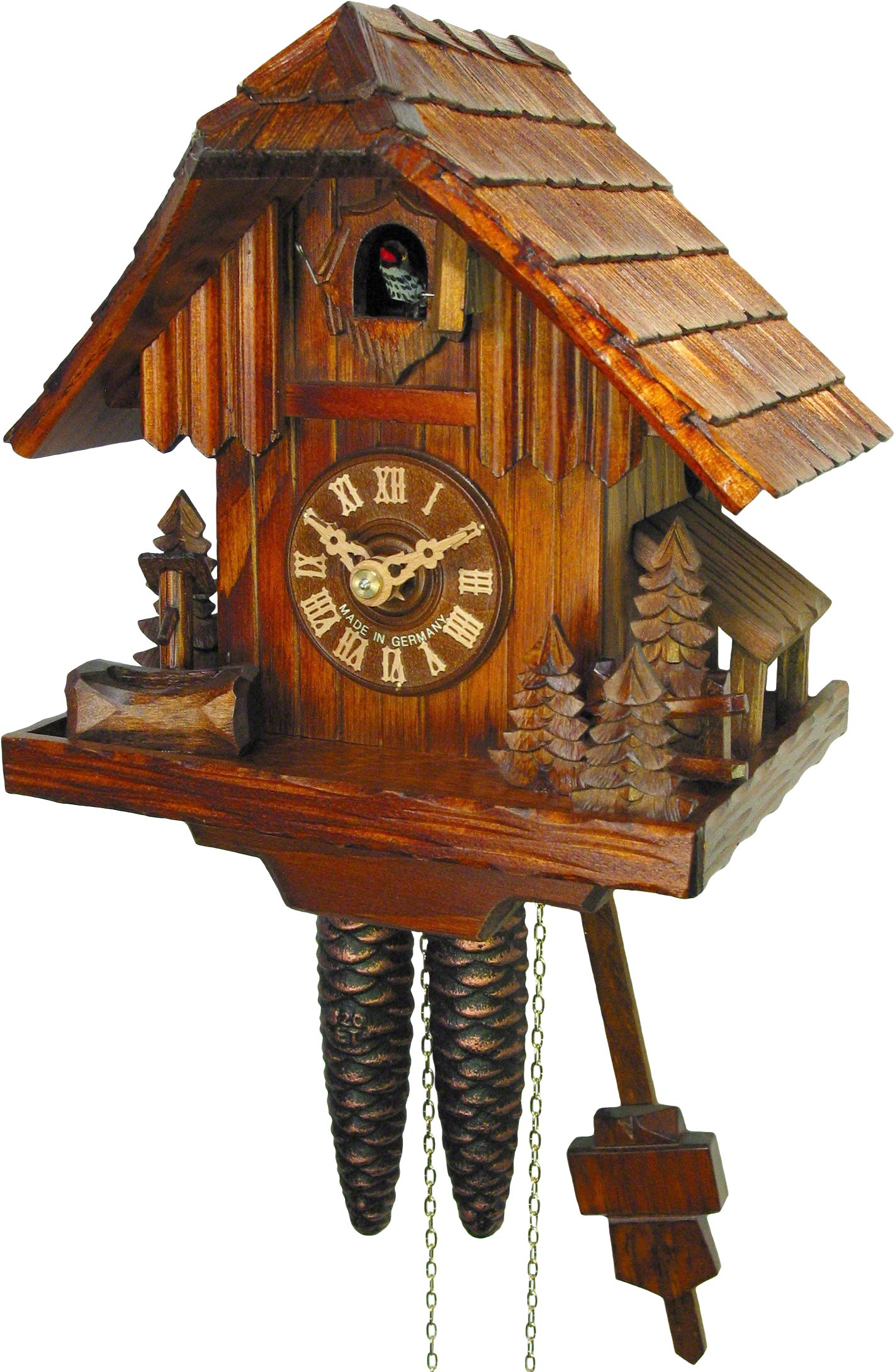Cuckoo Clock 1-day-movement Chalet-Style 23cm by August Schwer