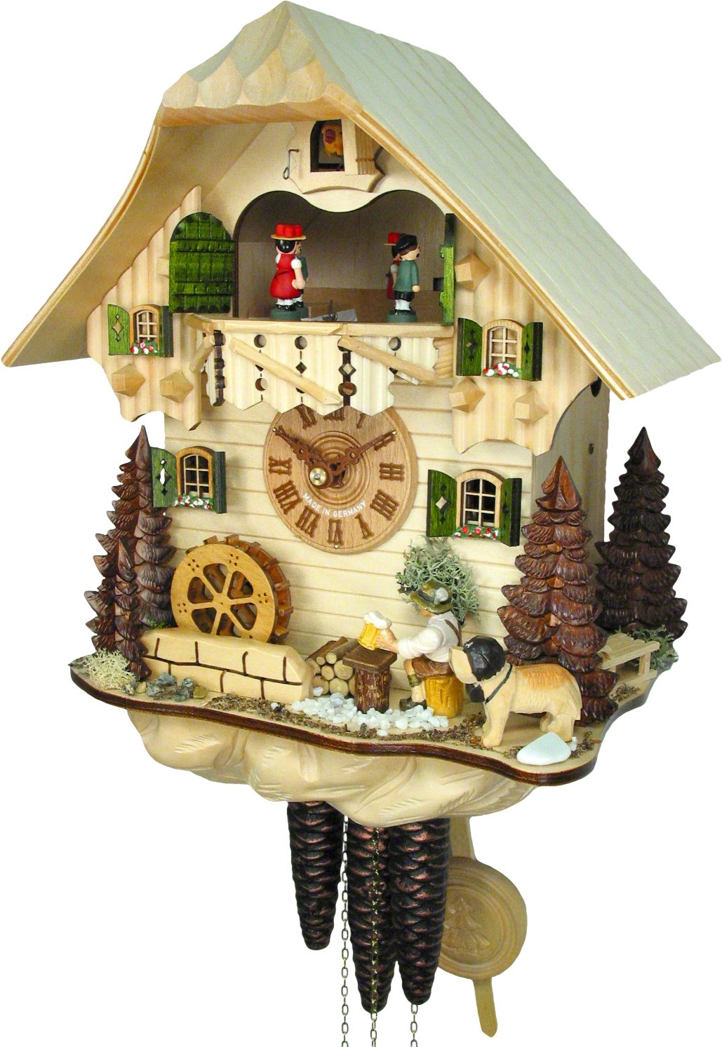 Cuckoo Clock 1-day-movement Chalet-Style 32cm by August Schwer