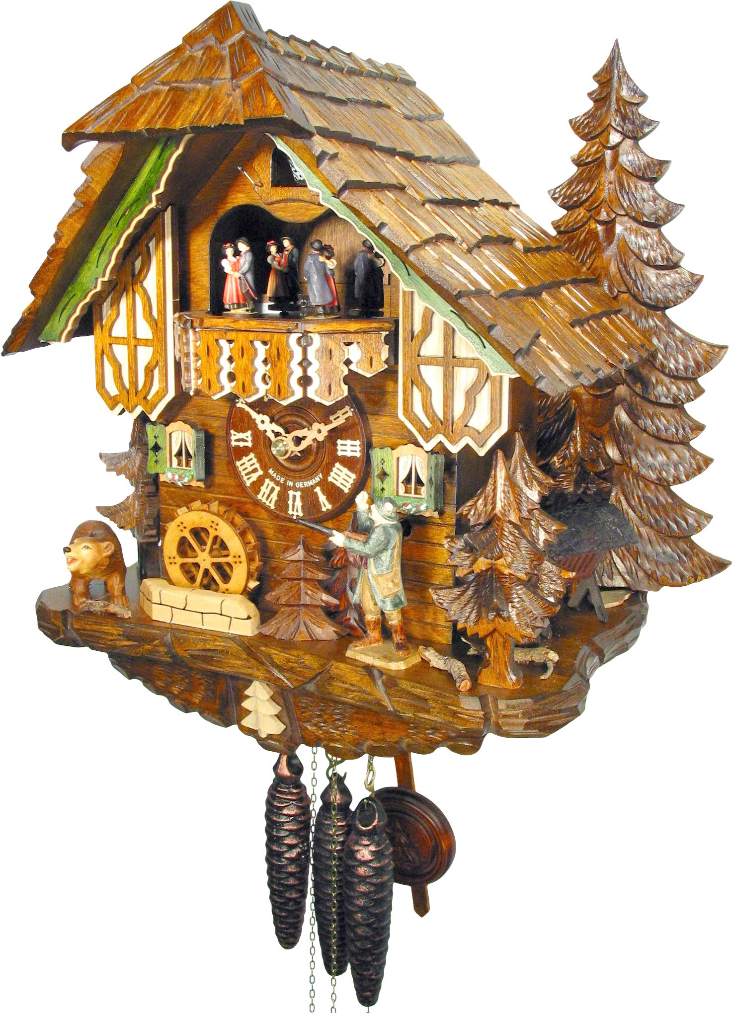 Cuckoo Clock 1-day-movement Chalet-Style 35cm by August Schwer
