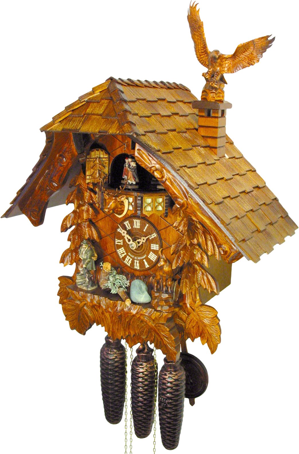 Cuckoo Clock 8-day-movement Chalet-Style 50cm by August Schwer