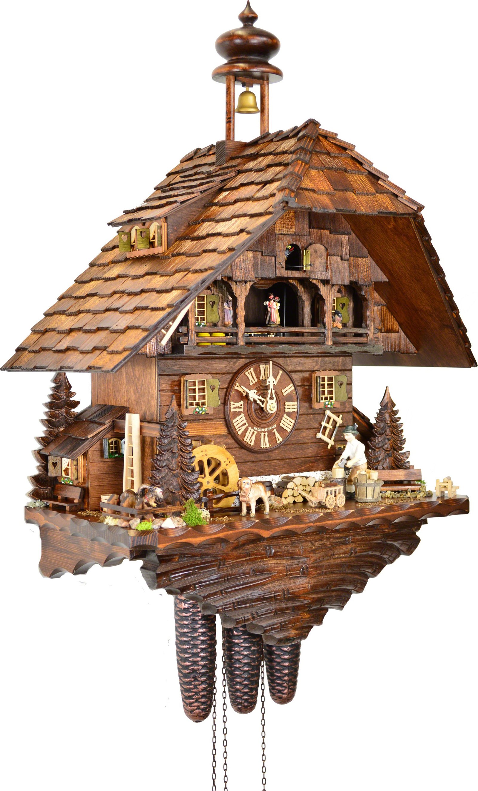 Cuckoo Clock 8-day-movement Chalet-Style 62cm by August Schwer