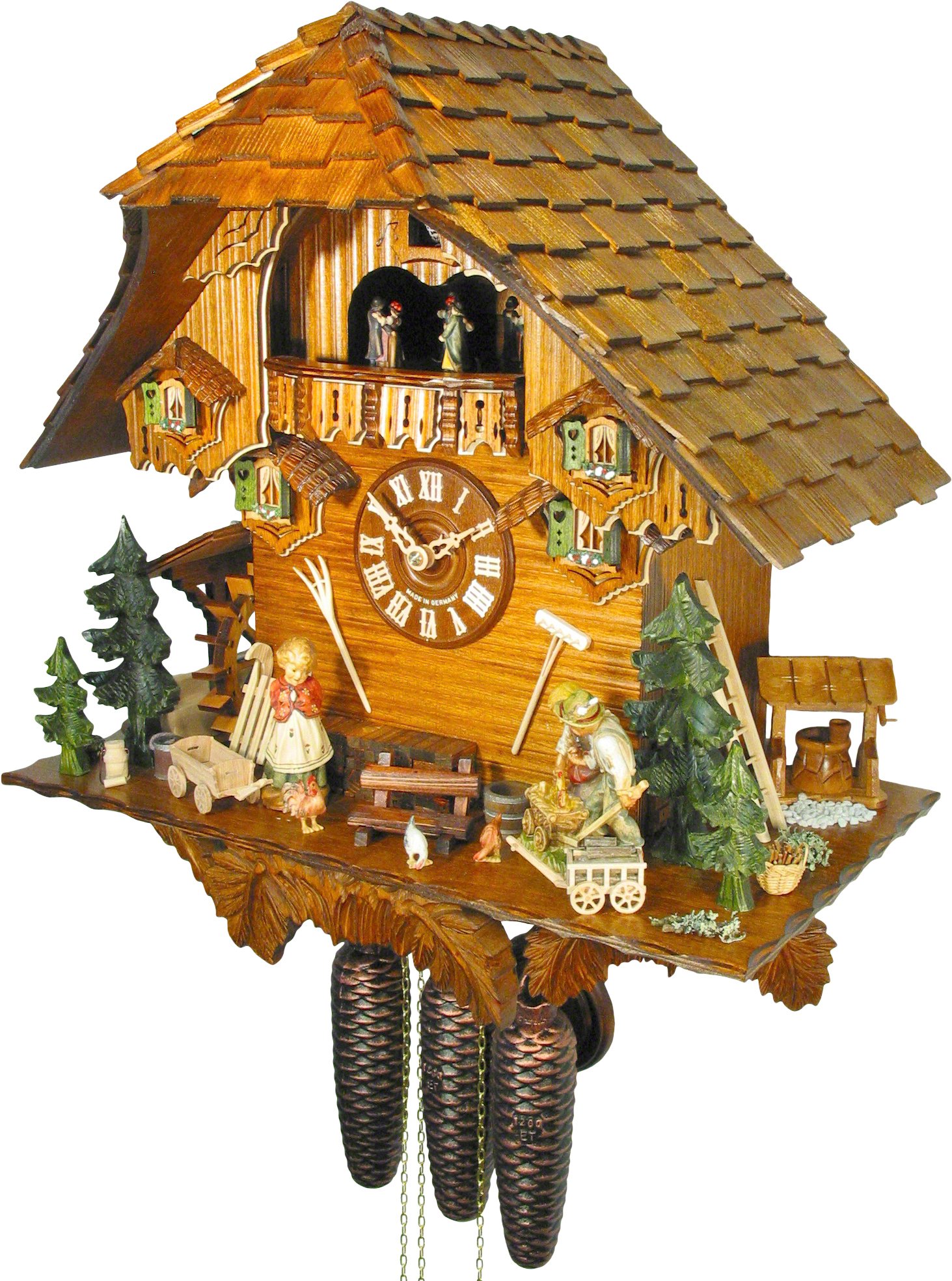 Cuckoo Clock 8-day-movement Chalet-Style 45cm by August Schwer