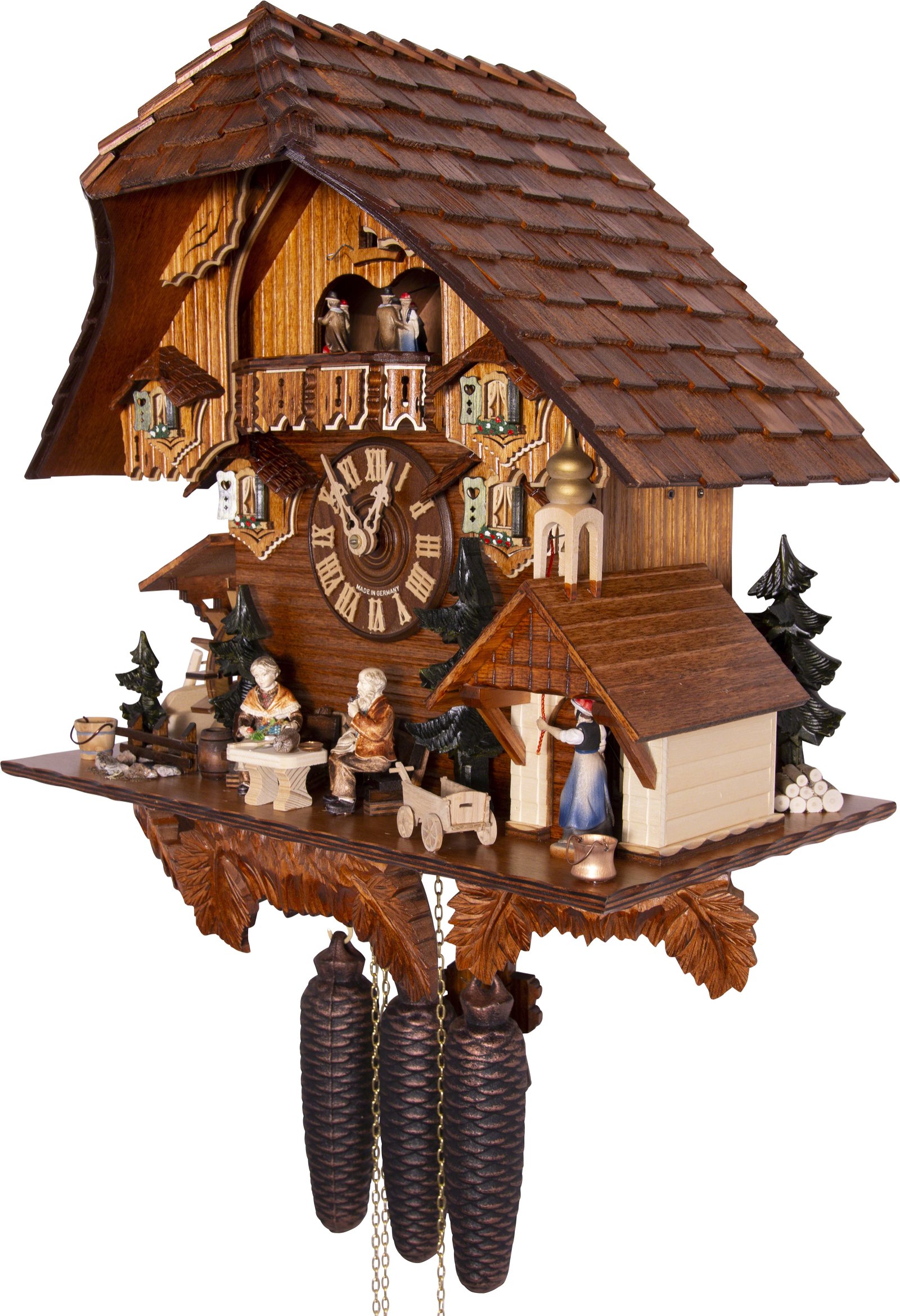 Cuckoo Clock 8-day-movement Chalet-Style 44cm by August Schwer