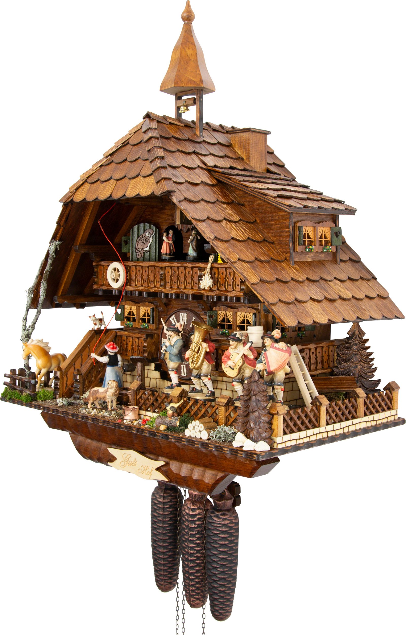 Cuckoo Clock 8-day-movement Chalet-Style 56cm by August Schwer