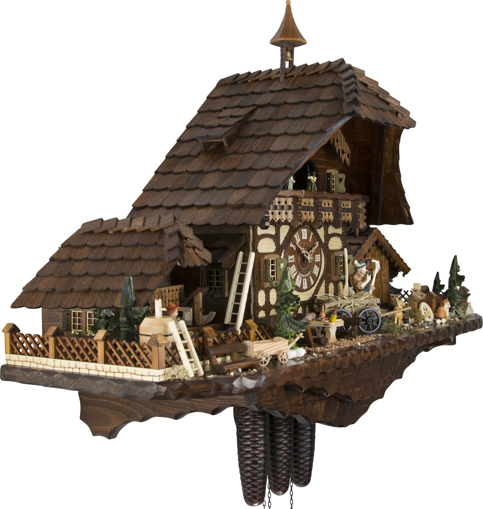 Cuckoo Clock 8-day-movement Chalet-Style 55cm by August Schwer
