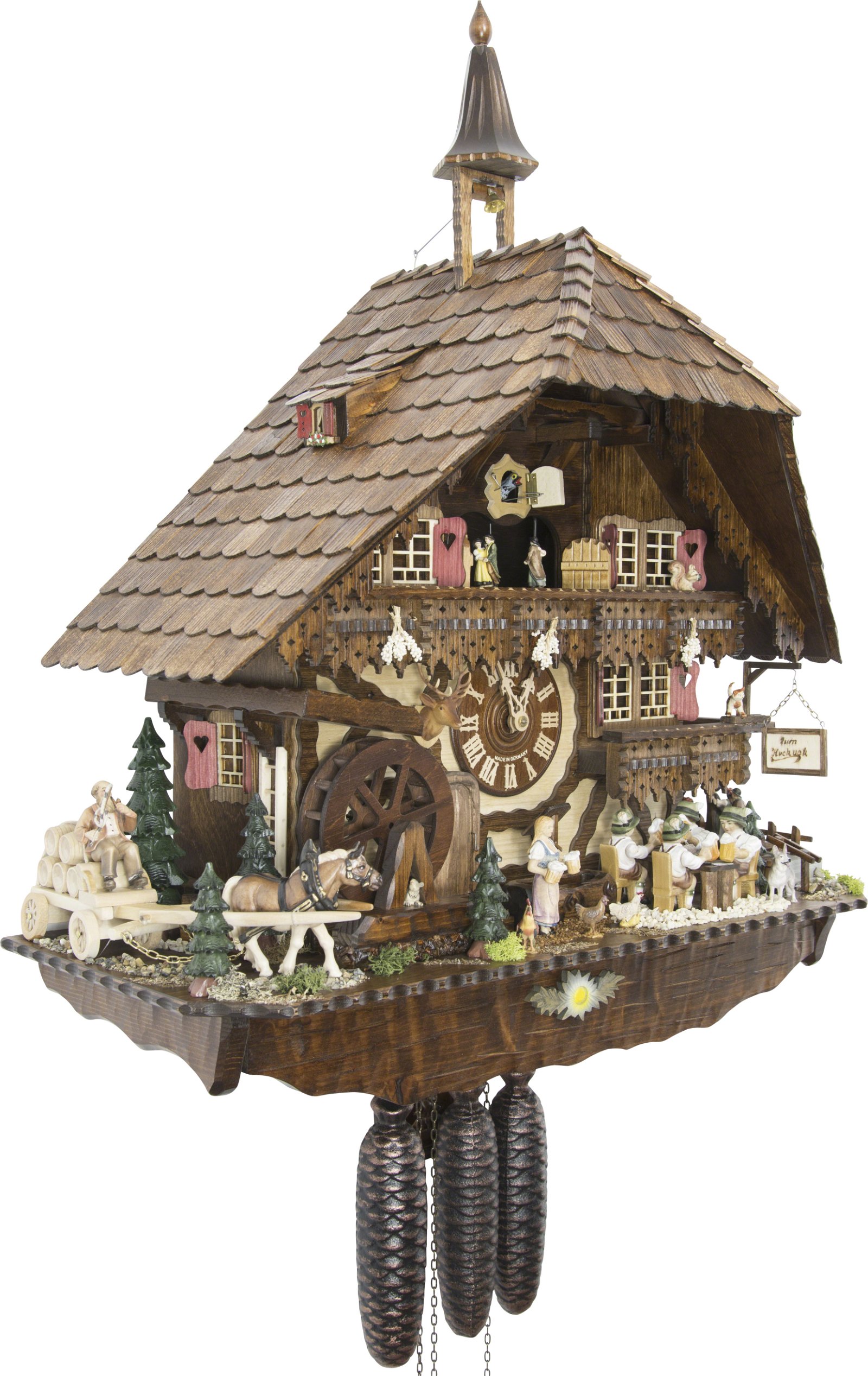 Cuckoo Clock 8-day-movement Chalet-Style 70cm by August Schwer
