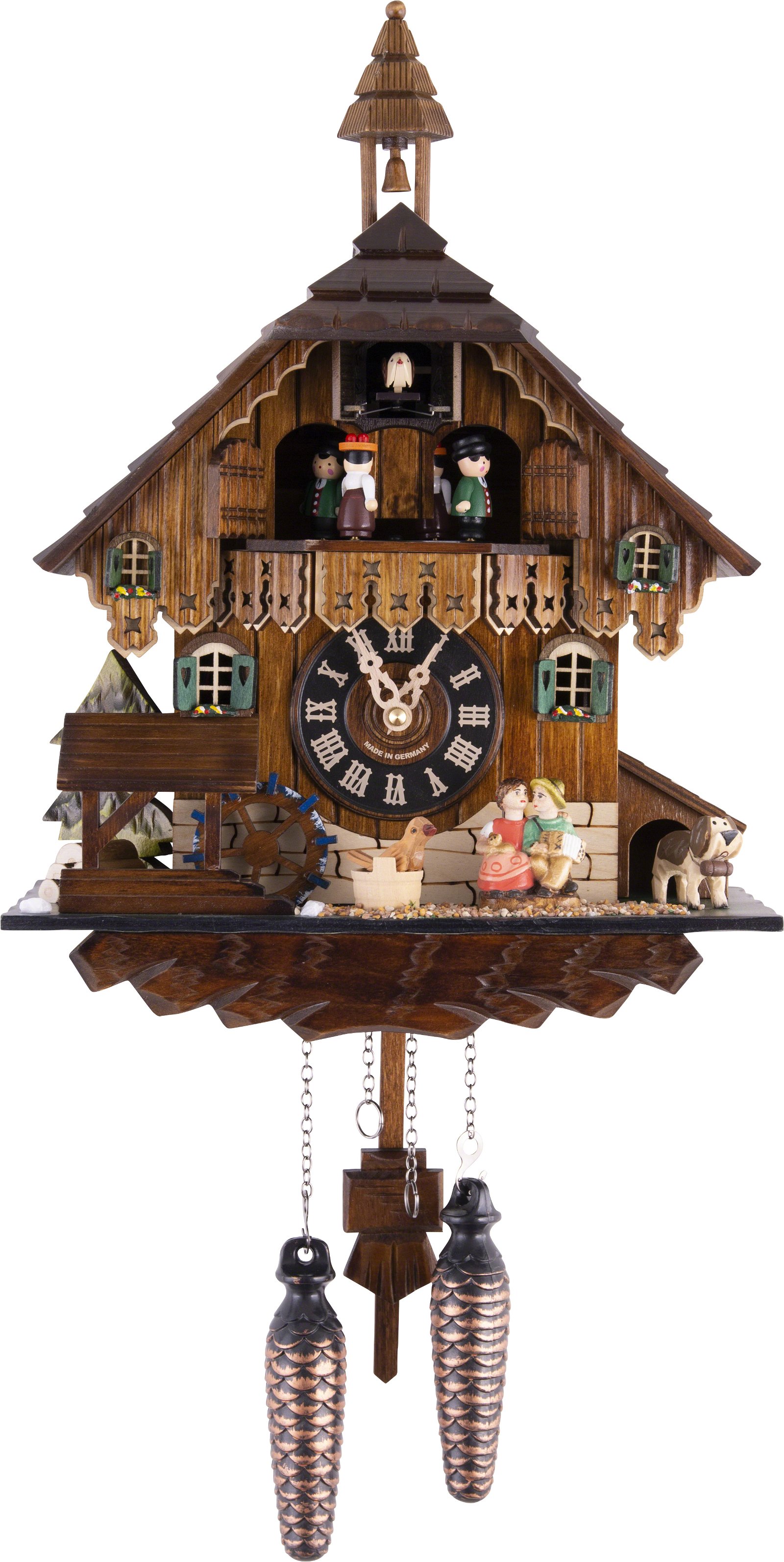 Cuckoo Clock Quartz-movement Chalet-Style 35cm by Engstler