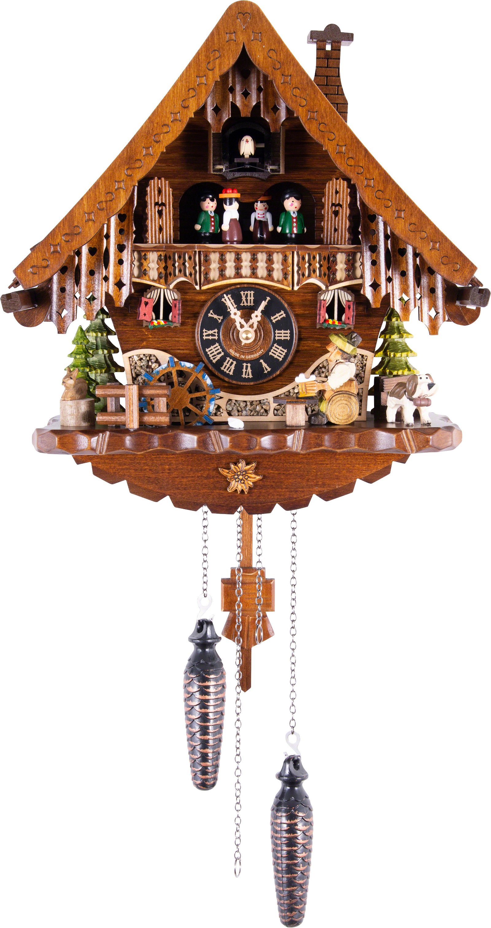 Cuckoo Clock Quartz-movement Chalet-Style 34cm by Engstler