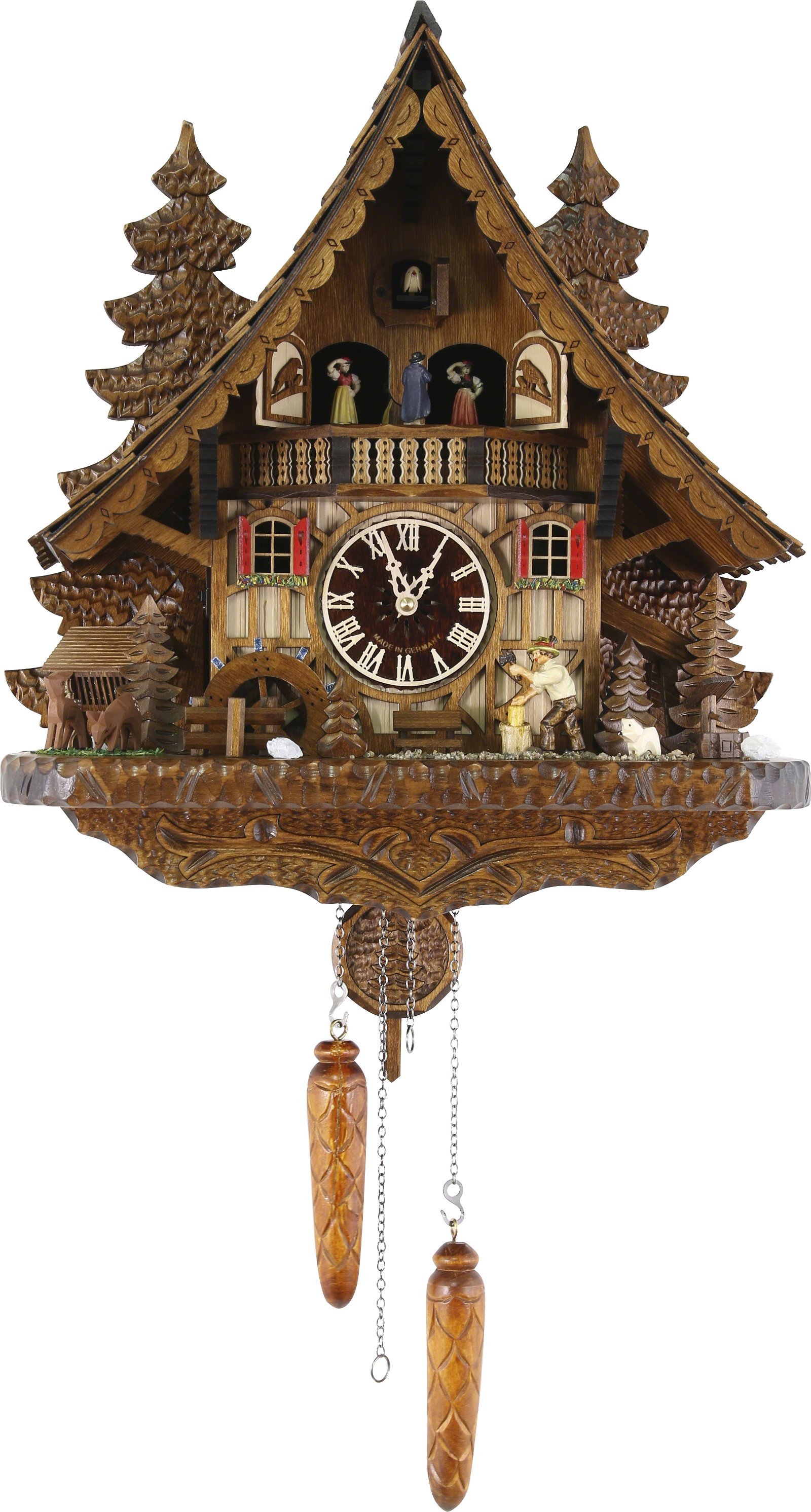Cuckoo Clock Quartz-movement Chalet-Style 44cm by Engstler