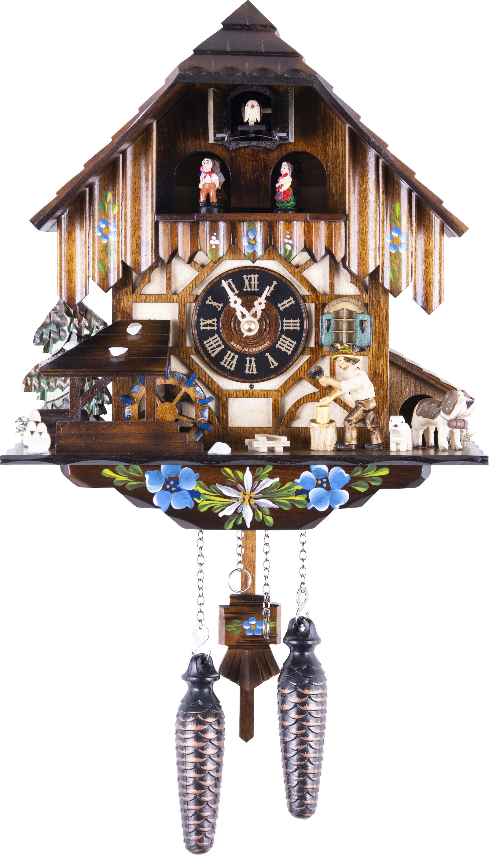 Cuckoo Clock Quartz-movement Chalet-Style 33cm by Engstler