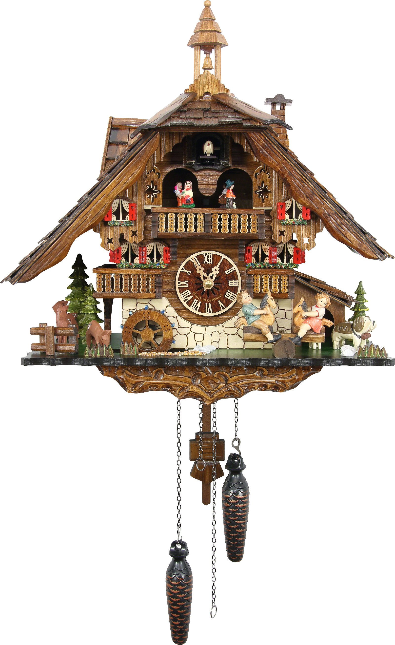Cuckoo Clock Quartz-movement Chalet-Style 42cm by Cuckoo-Palace