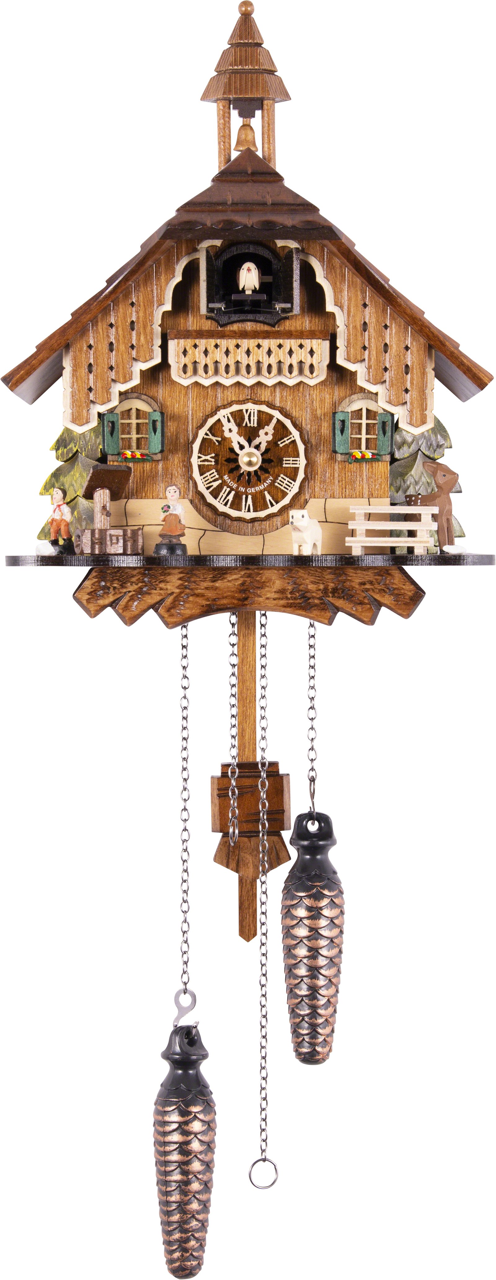 Cuckoo Clock Quartz-movement Chalet-Style 29cm by Engstler