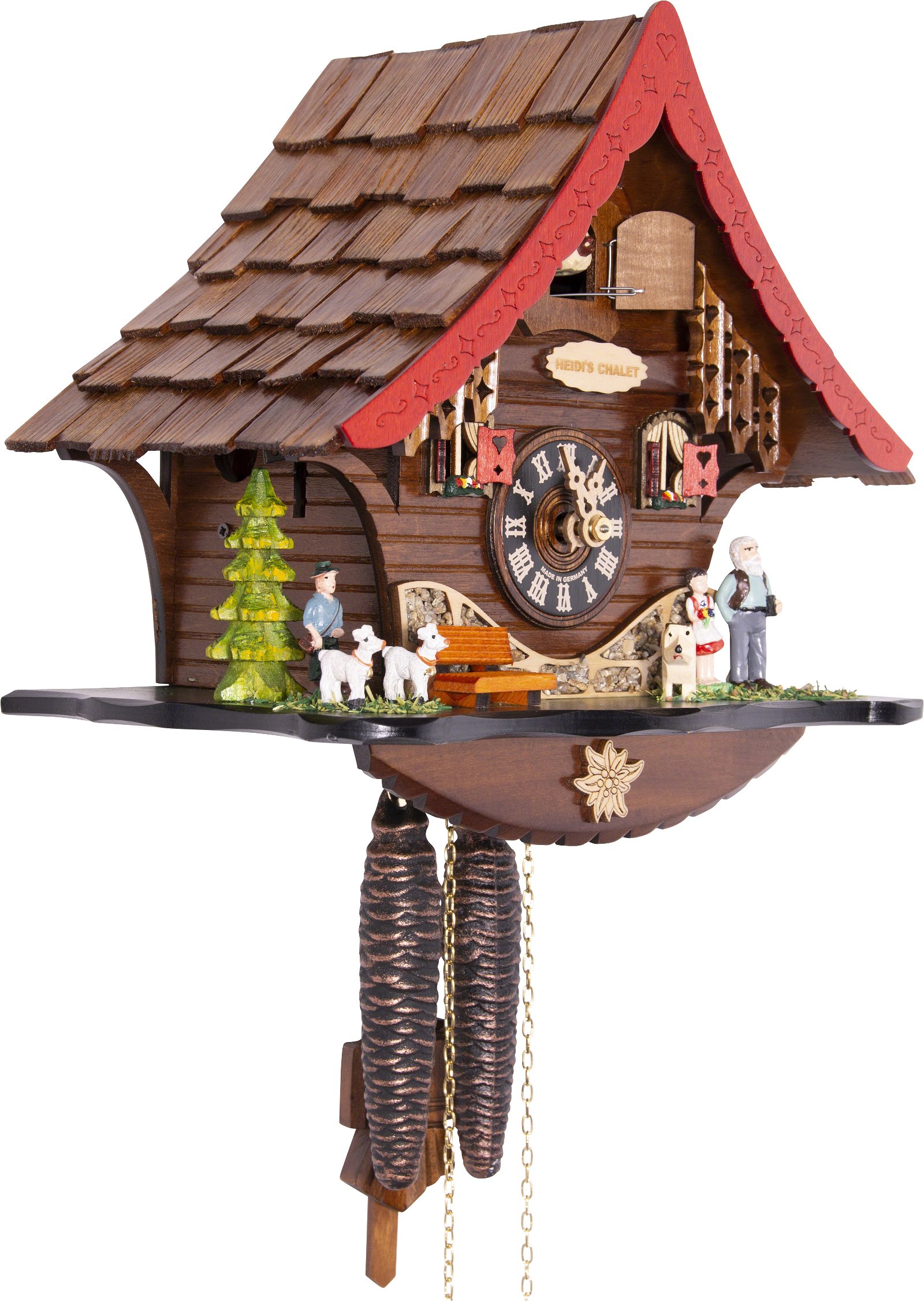 Cuckoo Clock 1-day-movement Chalet-Style 25cm by Engstler