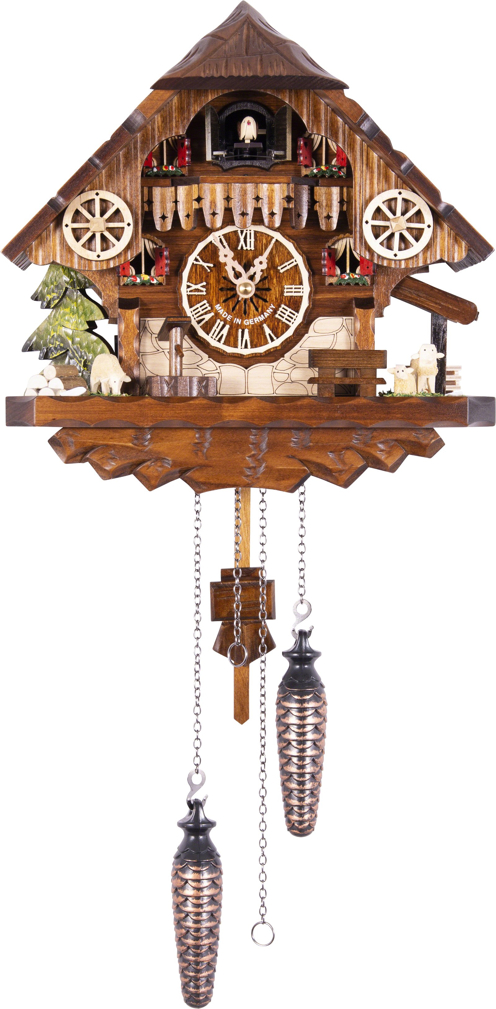 Cuckoo Clock Quartz-movement Chalet-Style 28cm by Engstler