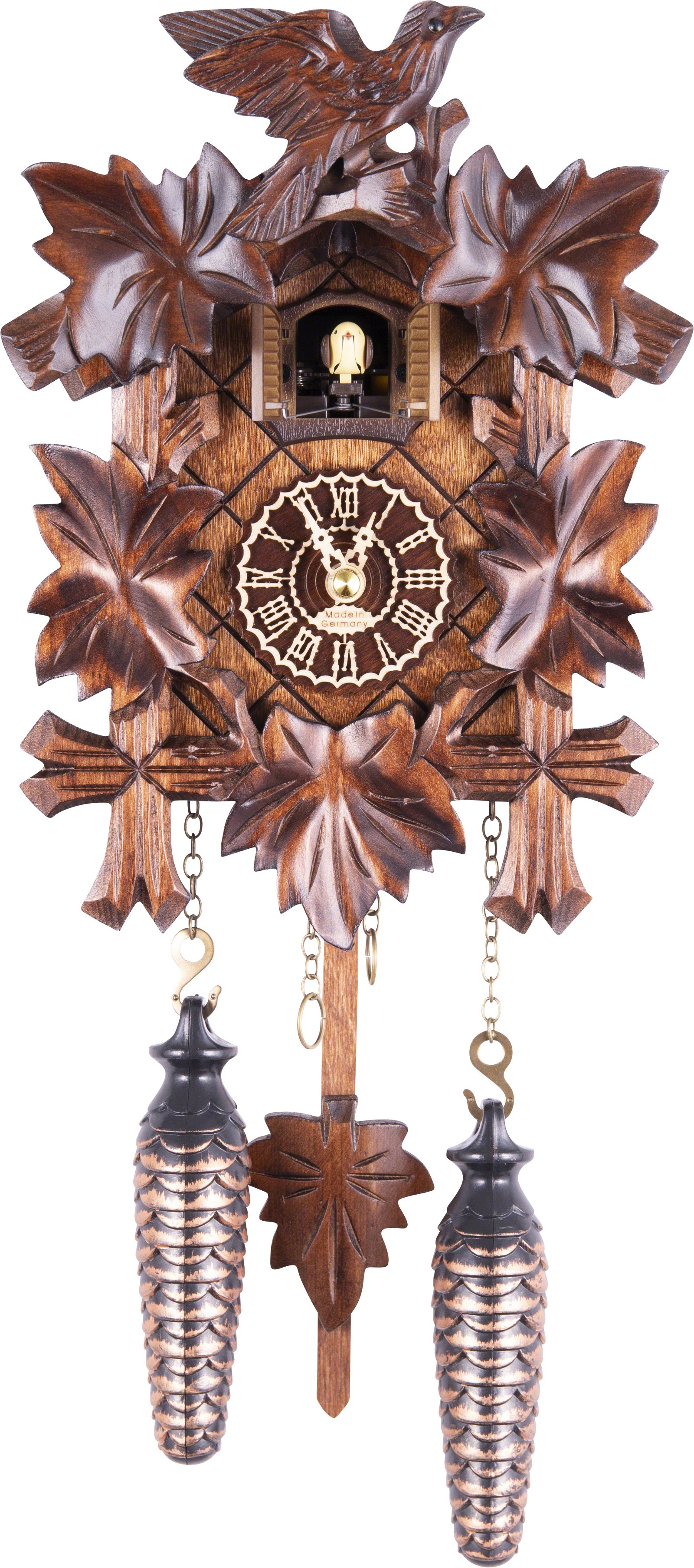 Cuckoo Clock Quartz-movement Carved-Style 24cm by Trenkle Uhren